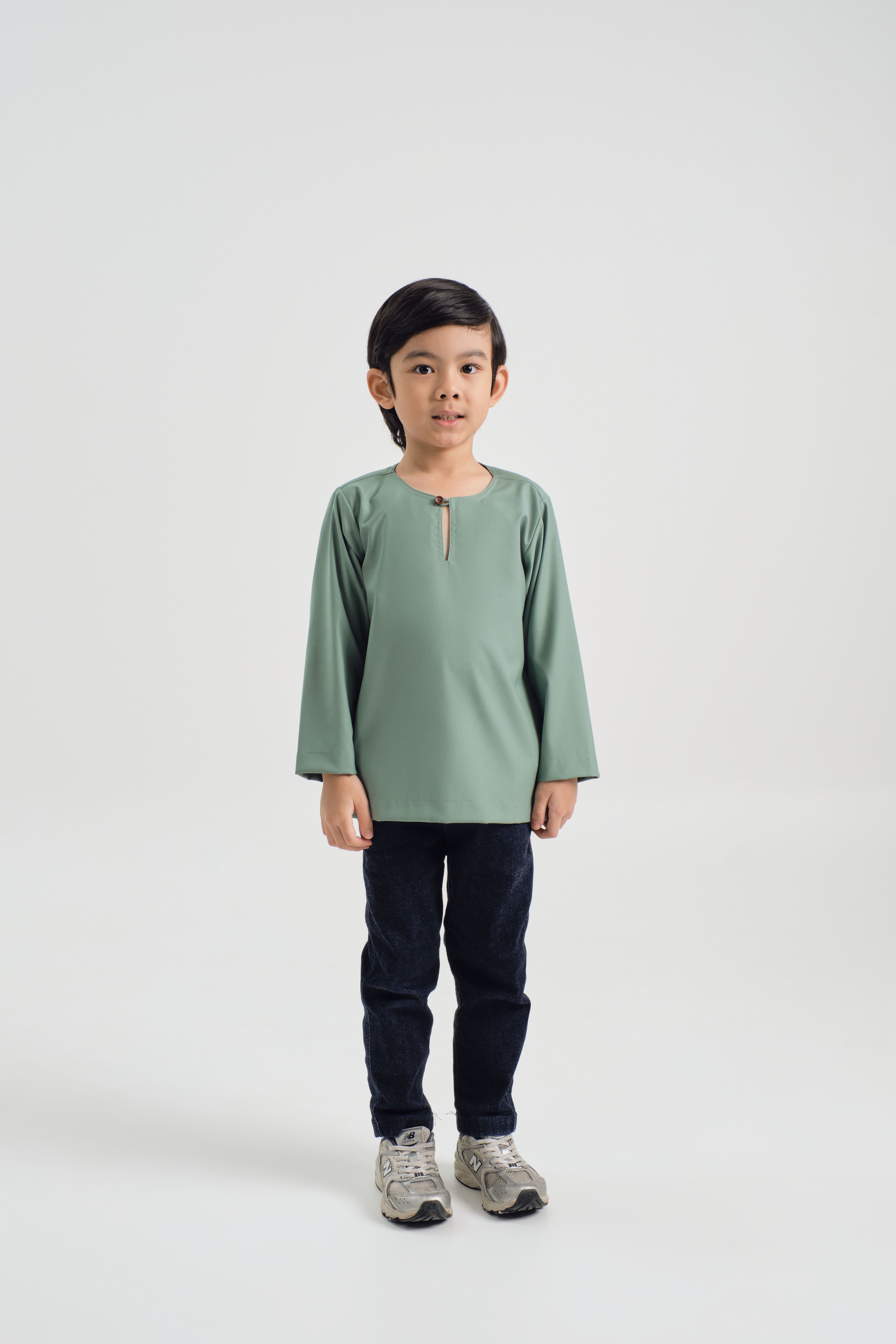 Patawali Boys Top - Soft Teal Green