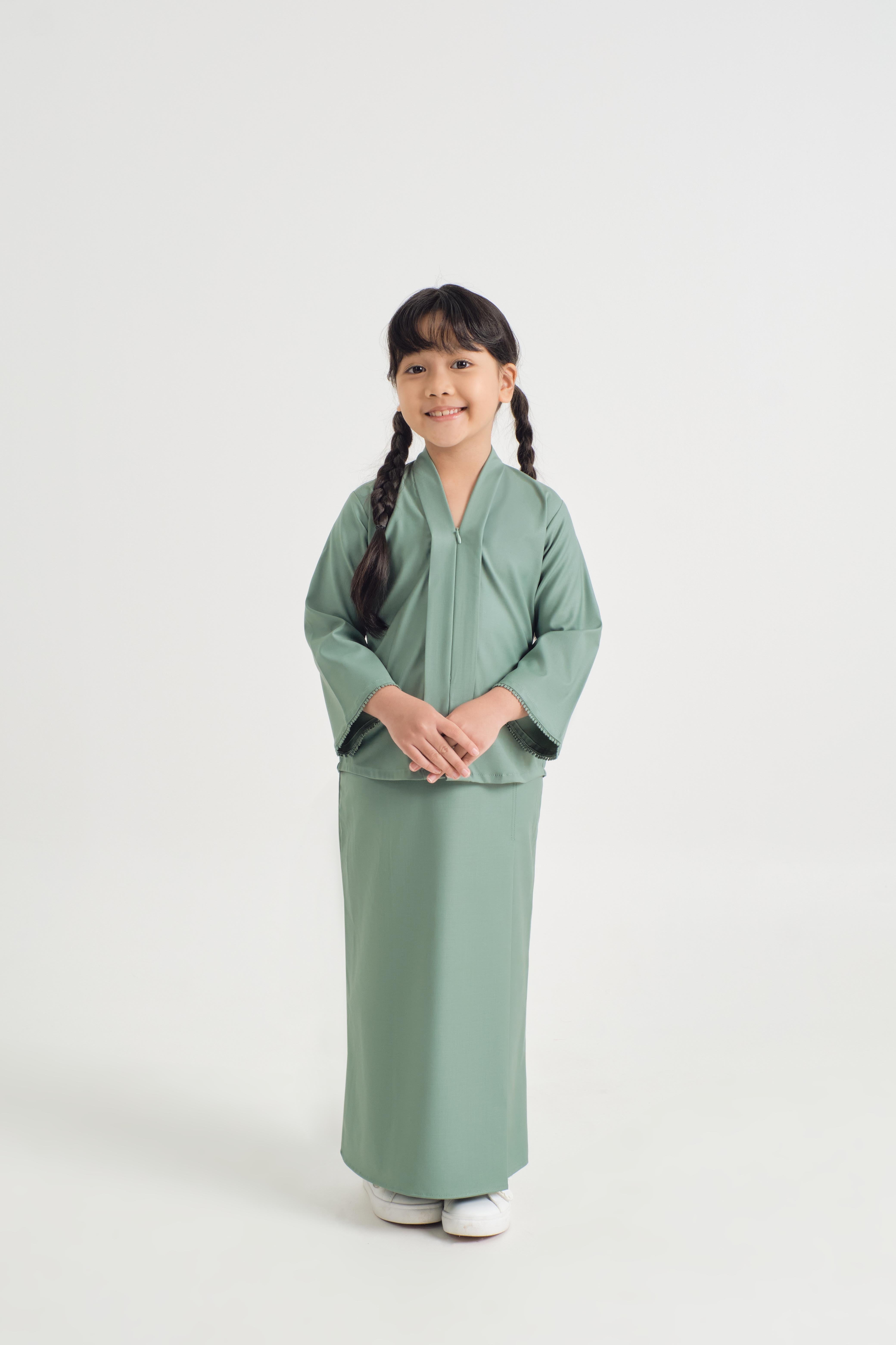 Patawali Girl Kebaya - Soft Teal Green