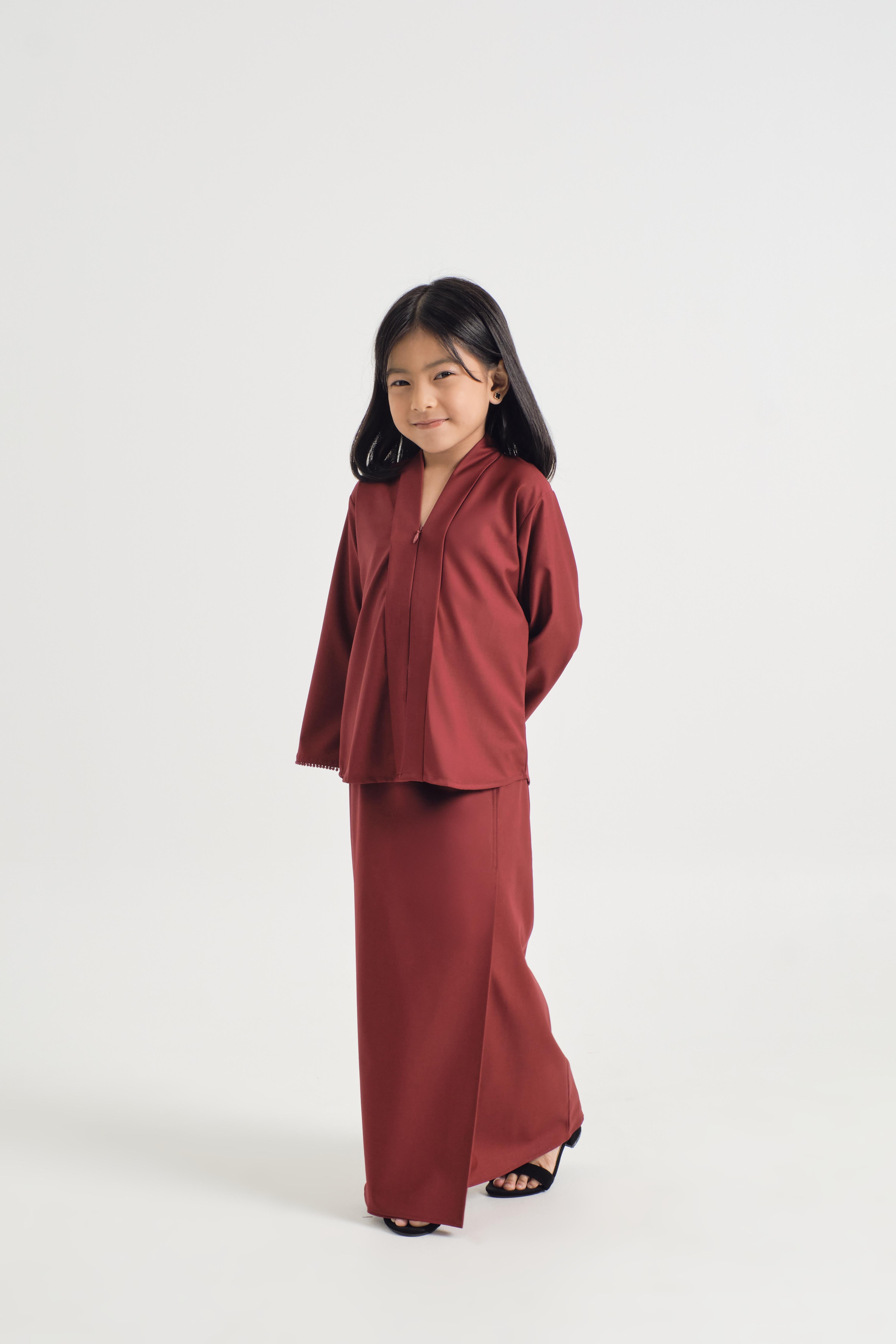 Patawali Girl Kebaya - Mahogany Red