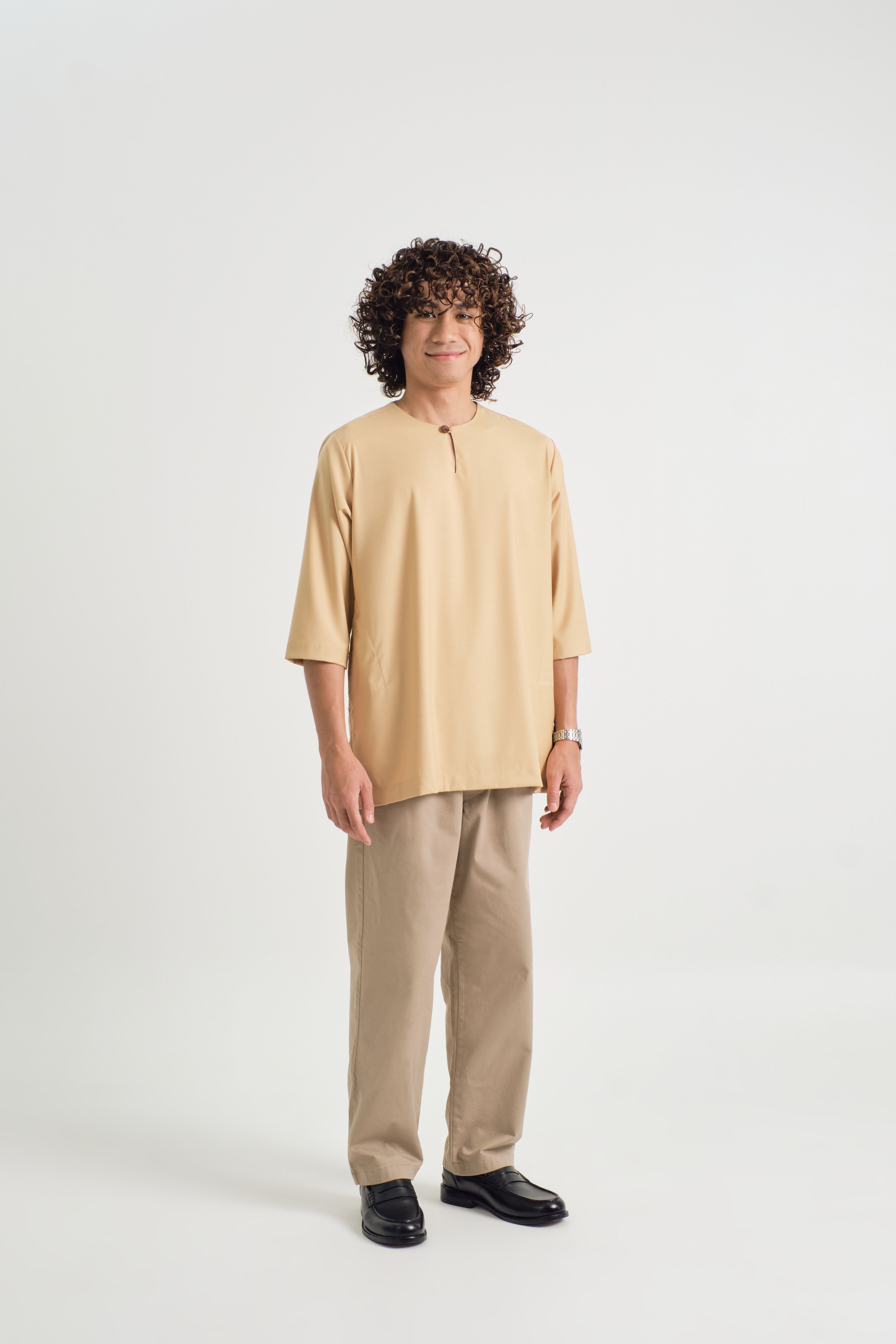 Patawali Three Quarter Sleeve Top - Golden Rod