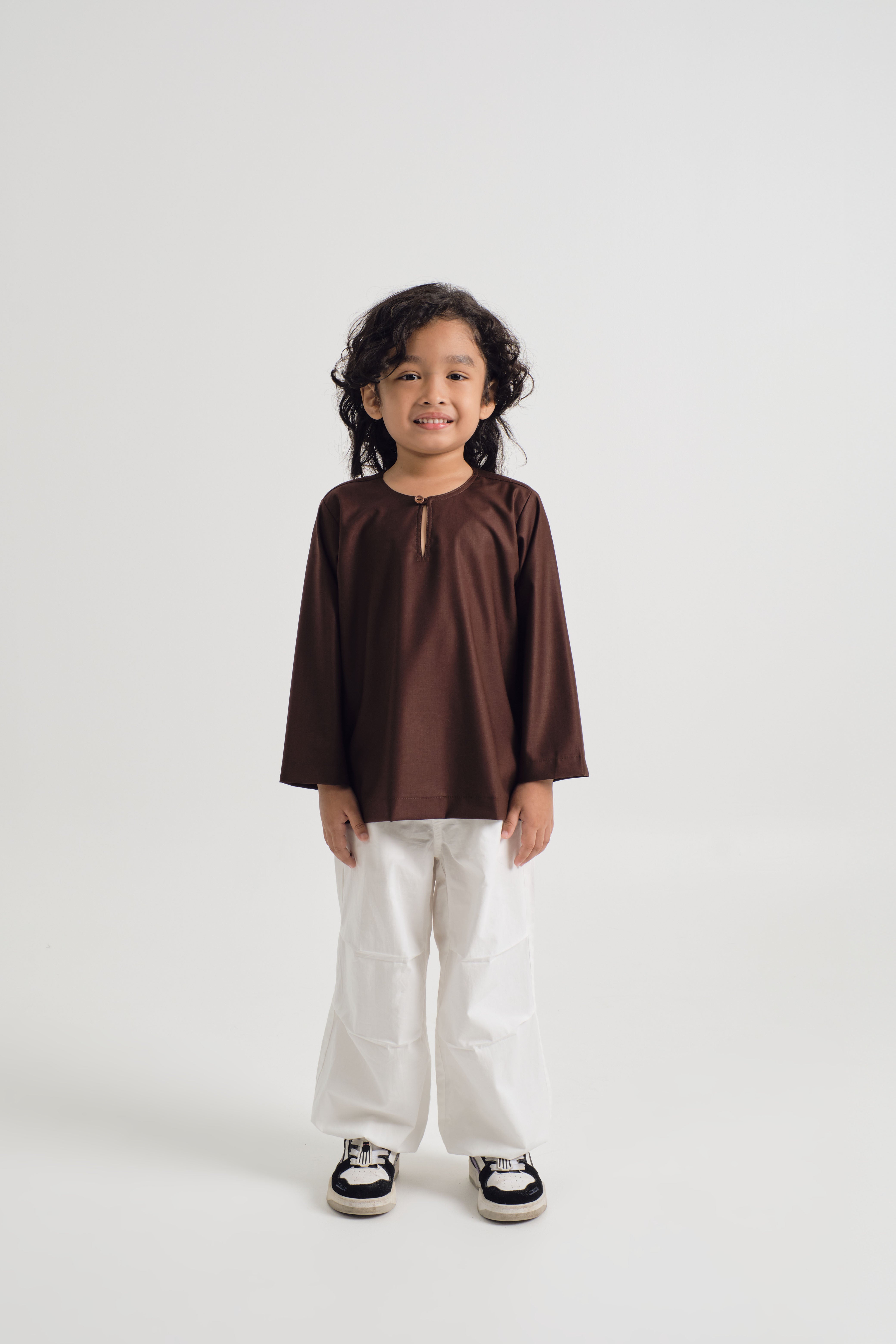 Patawali Boys Top - Dark Brown