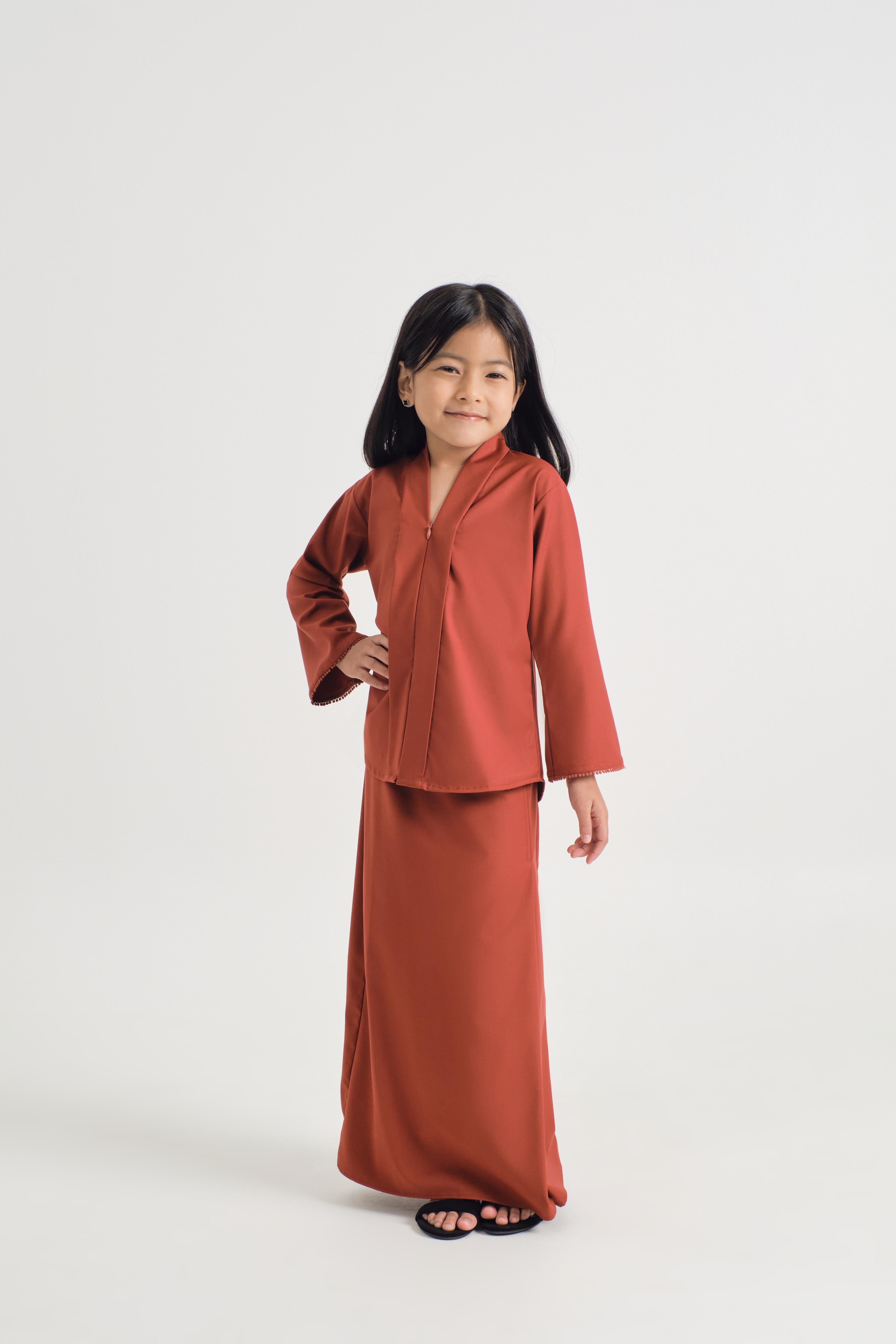 Patawali Girl Kebaya - Brick Red