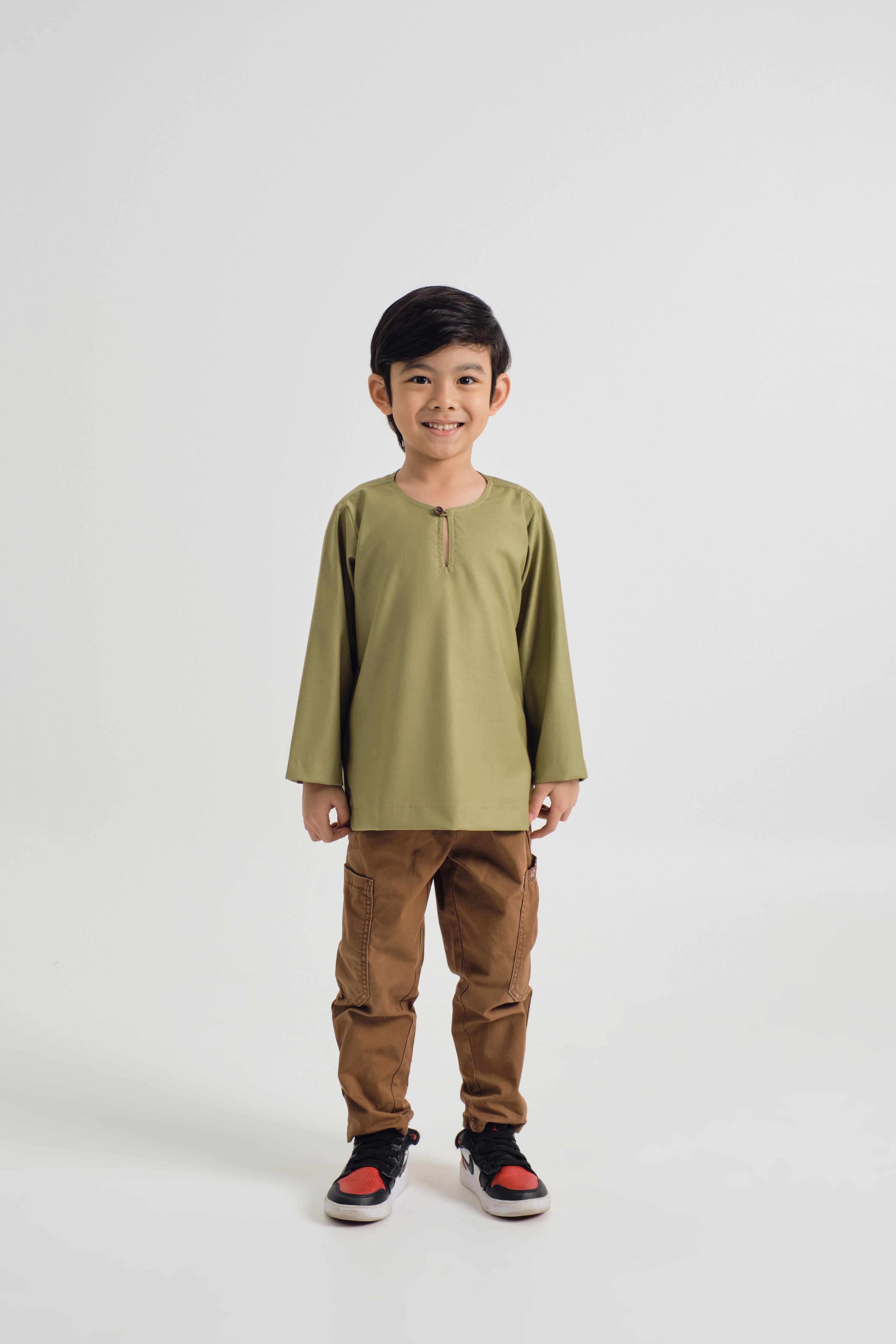 Patawali Boys Top - Moss Green