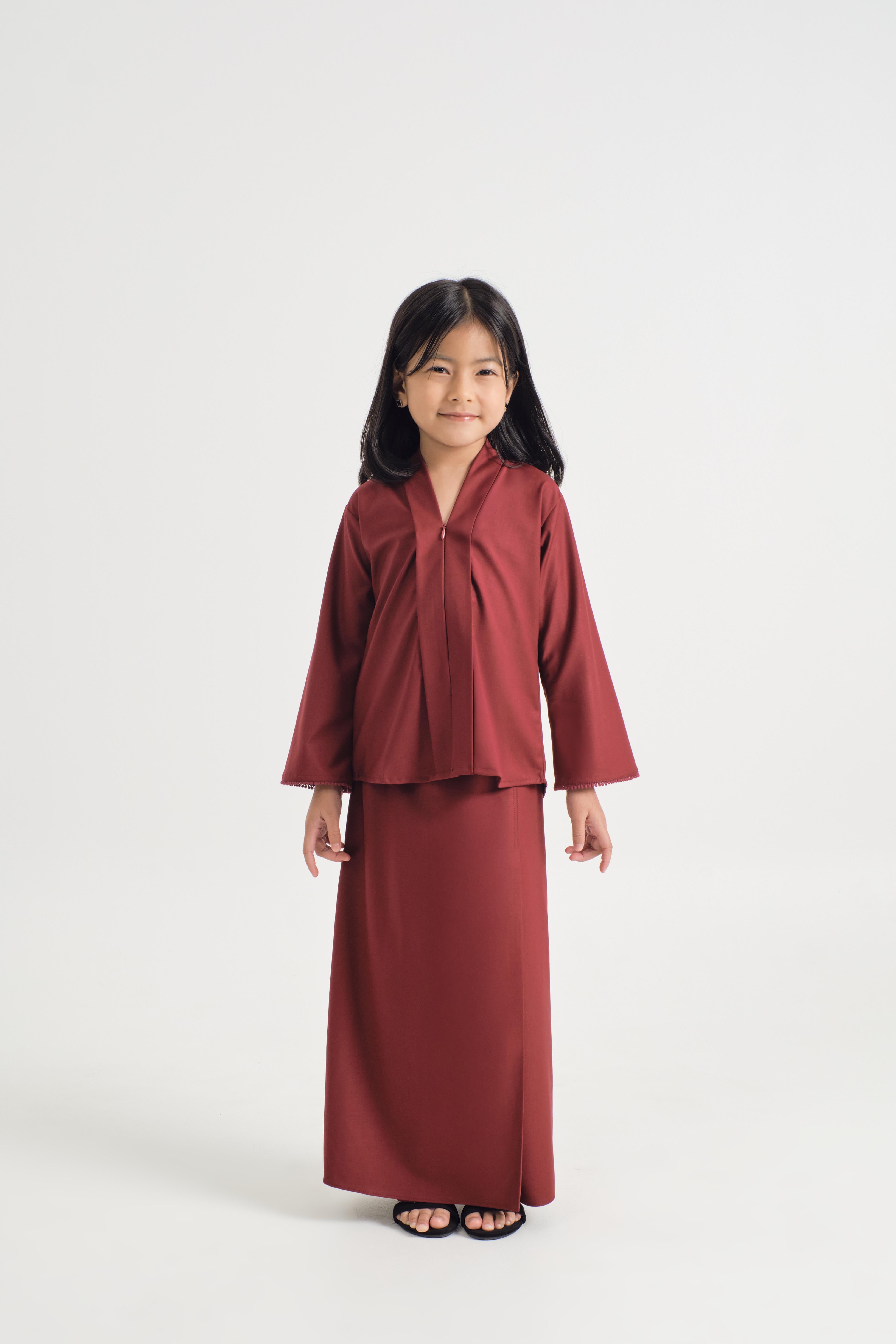 Patawali Girl Kebaya - Mahogany Red