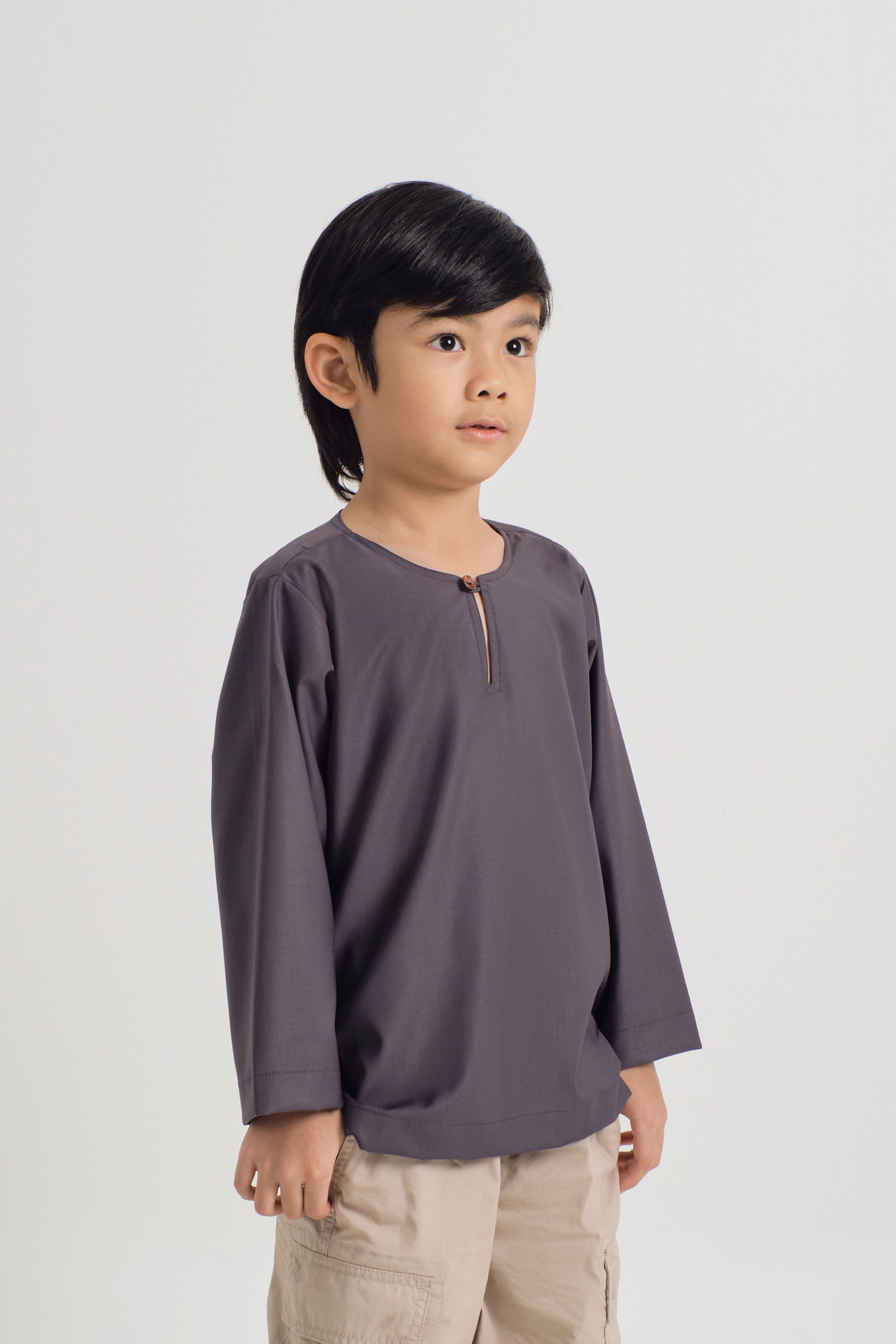 Patawali Boys Top - Lead Grey