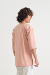 Patawali Three Quarter Sleeve Top - Coral