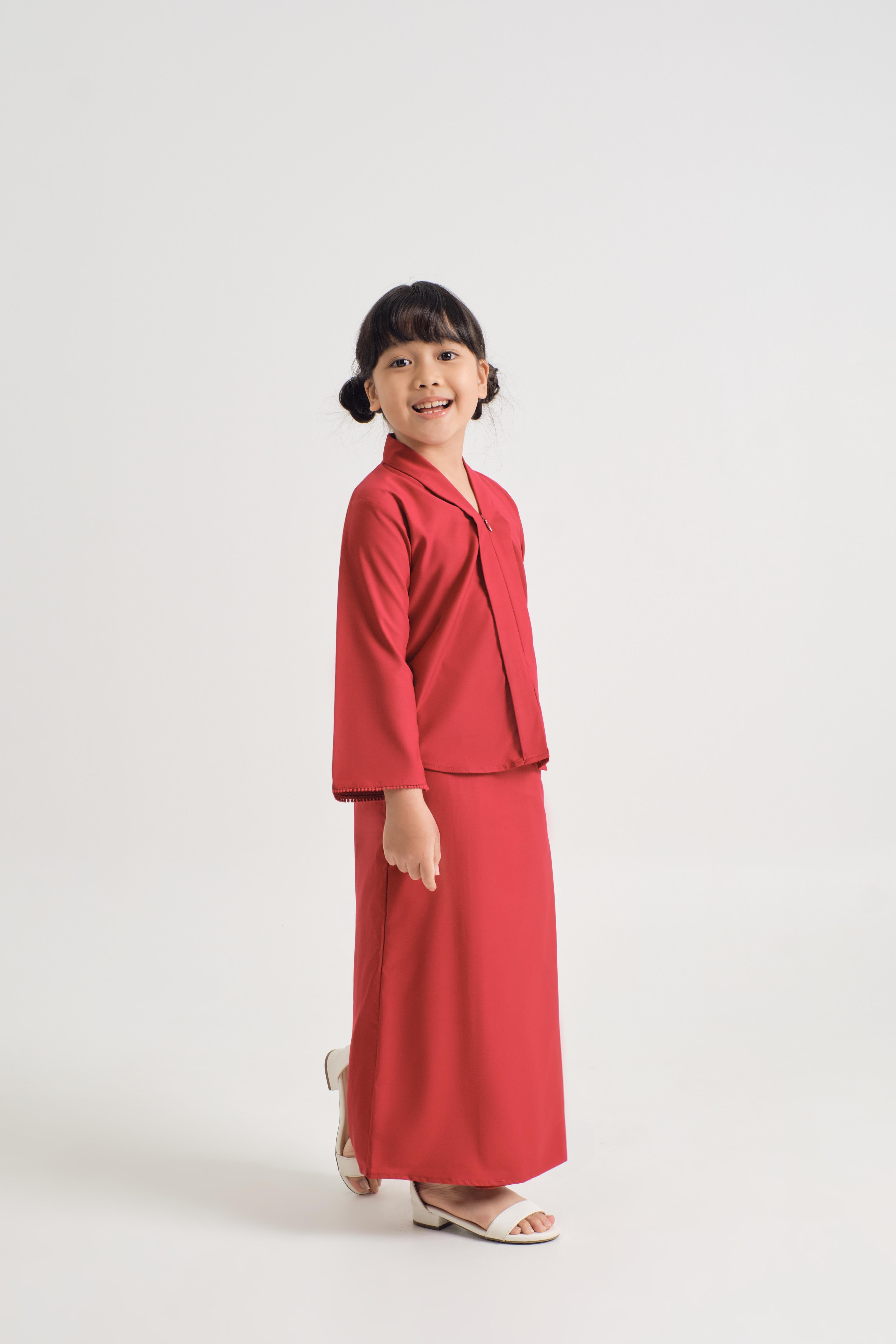 Patawali Girl Kebaya - Crimson Red