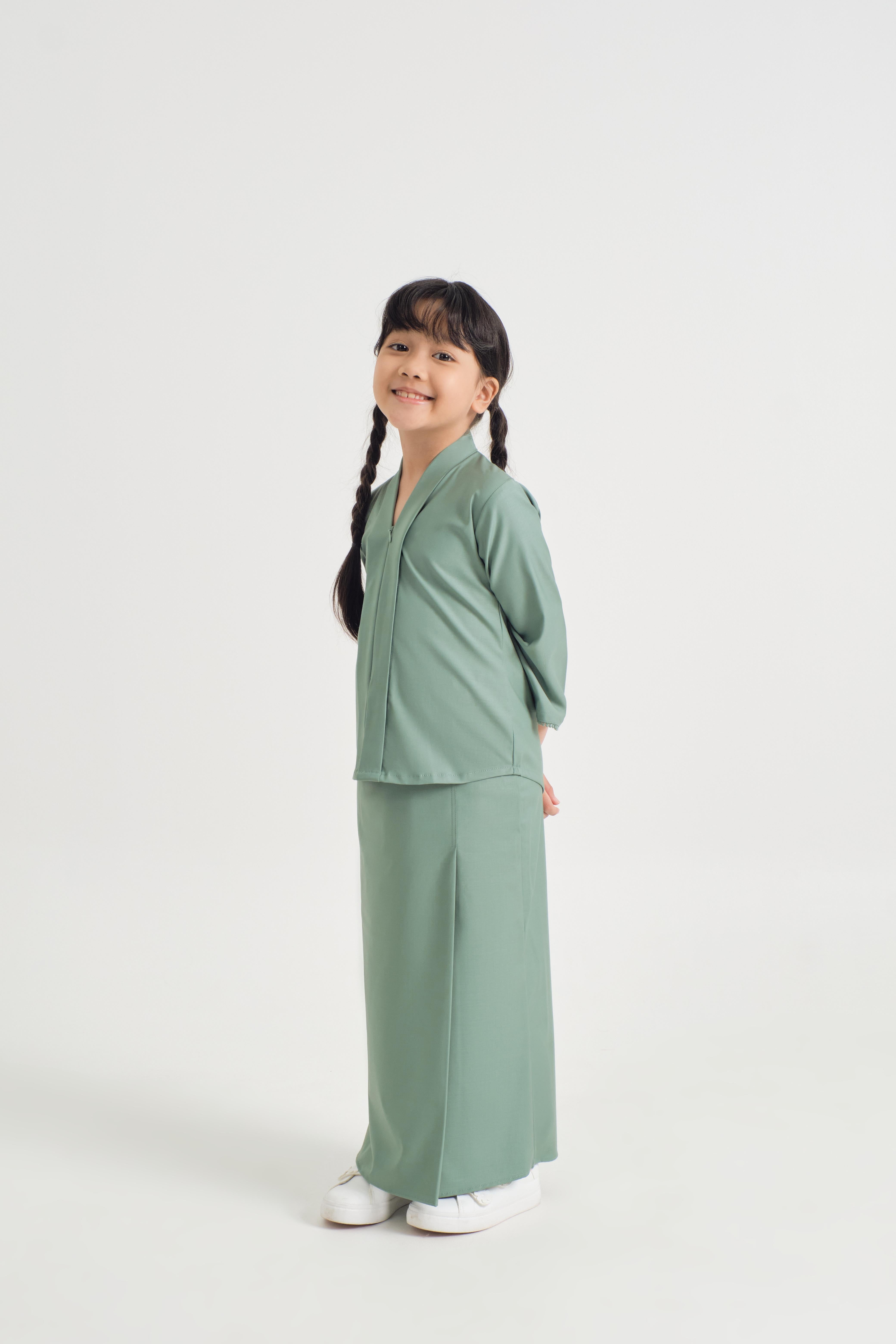 Patawali Girl Kebaya - Soft Teal Green