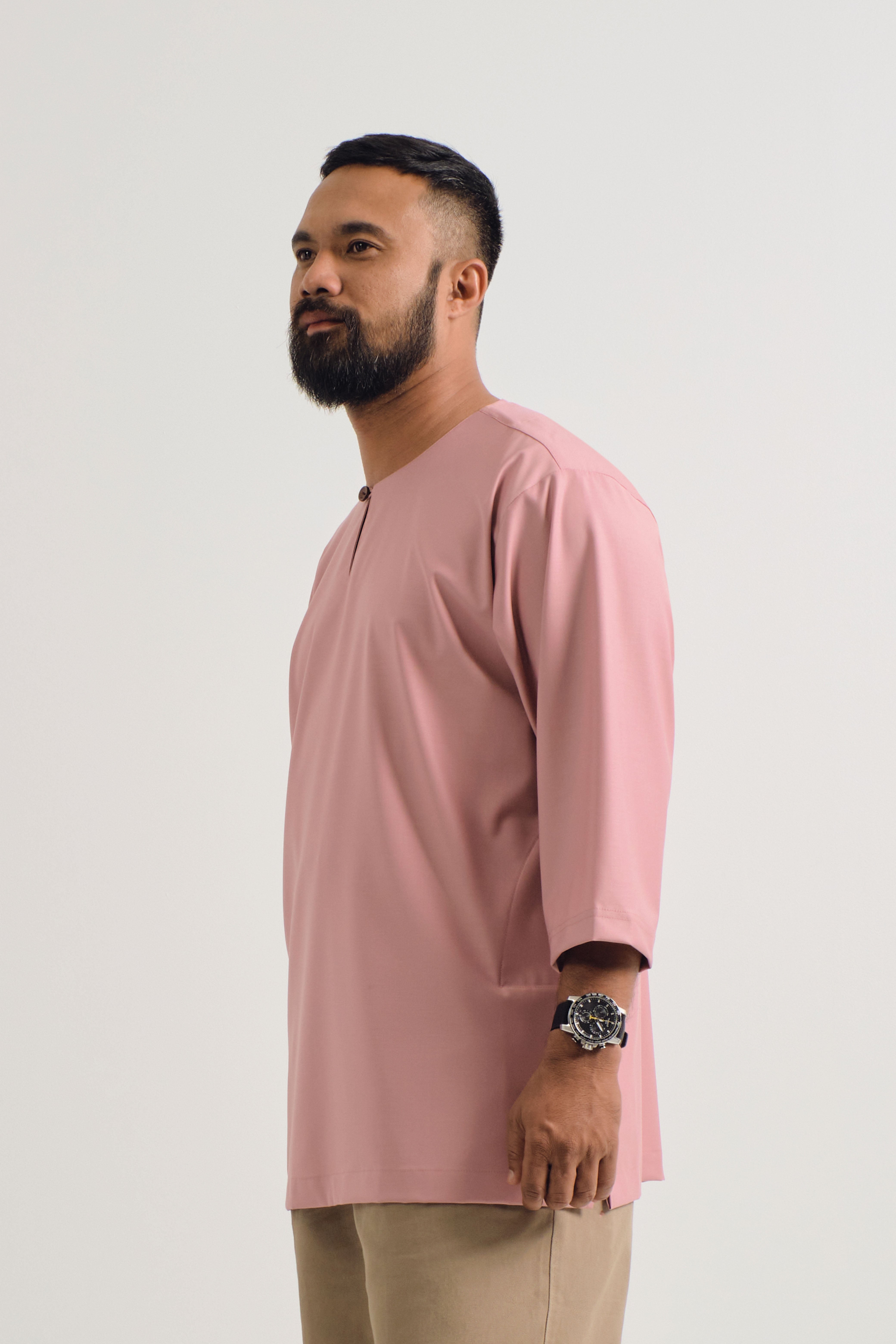 Patawali Three Quarter Sleeve Top - Dusty Pink