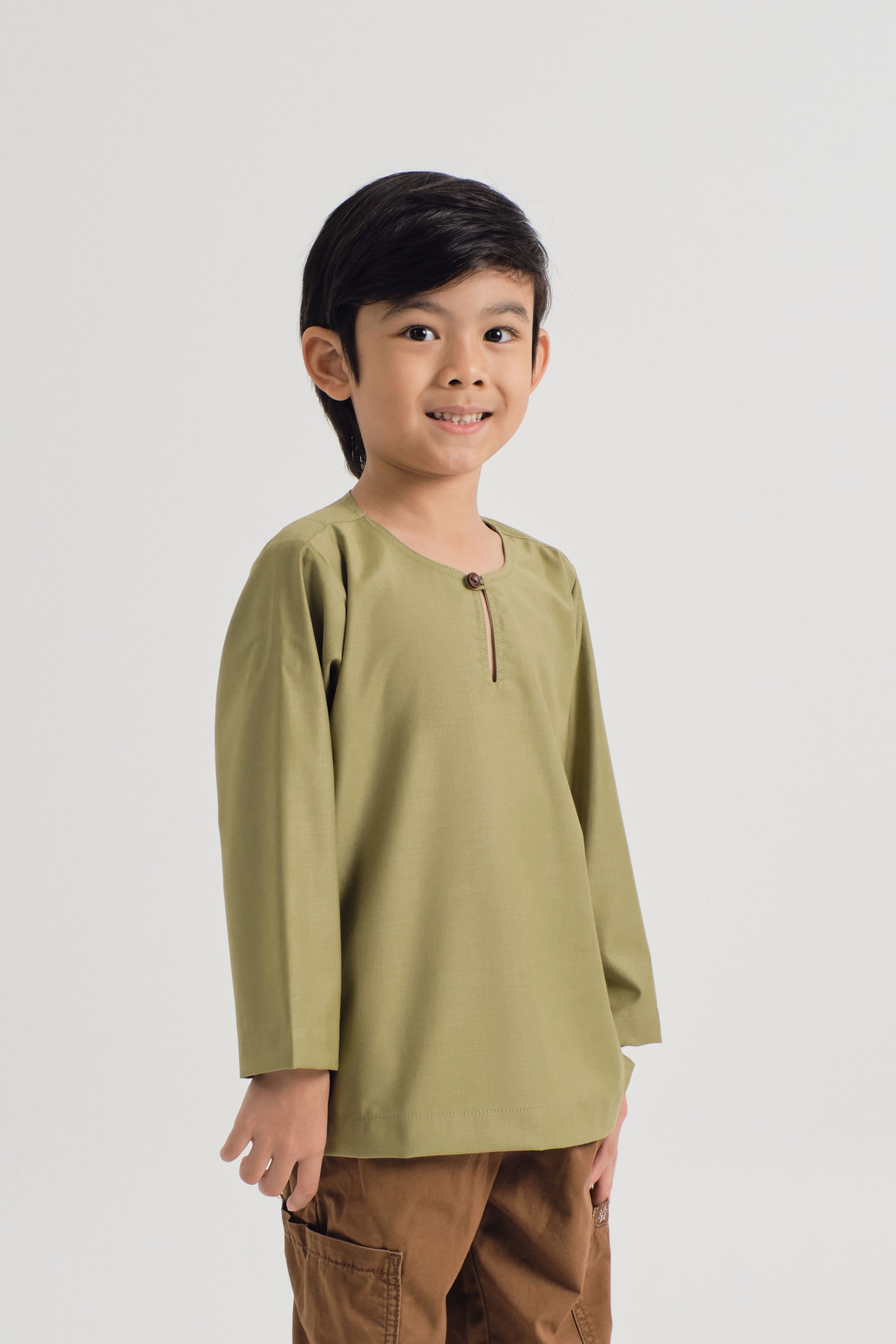 Patawali Boys Top - Moss Green