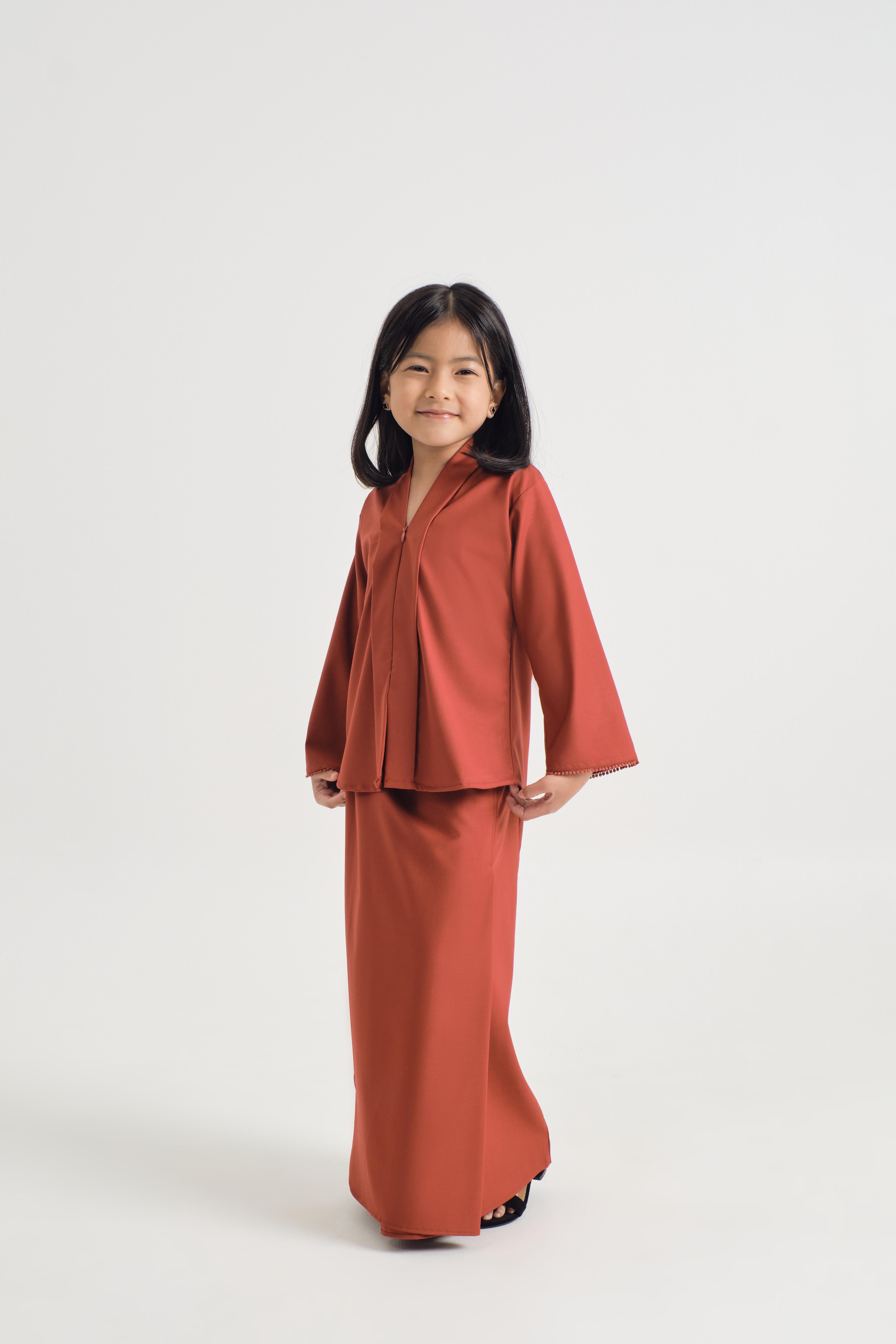 Patawali Girl Kebaya - Brick Red