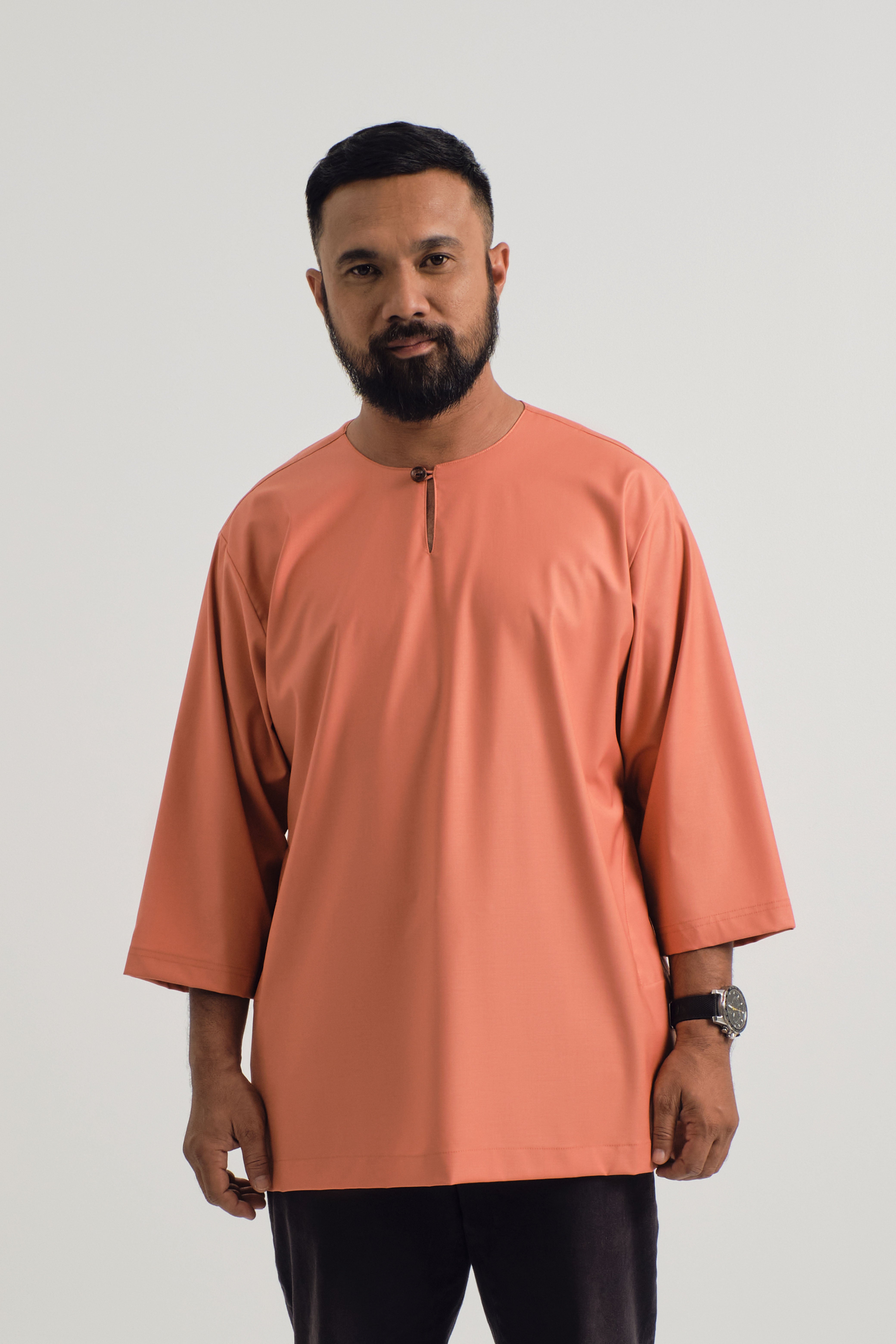 Patawali Three Quarter Sleeve Top - Pumpkin