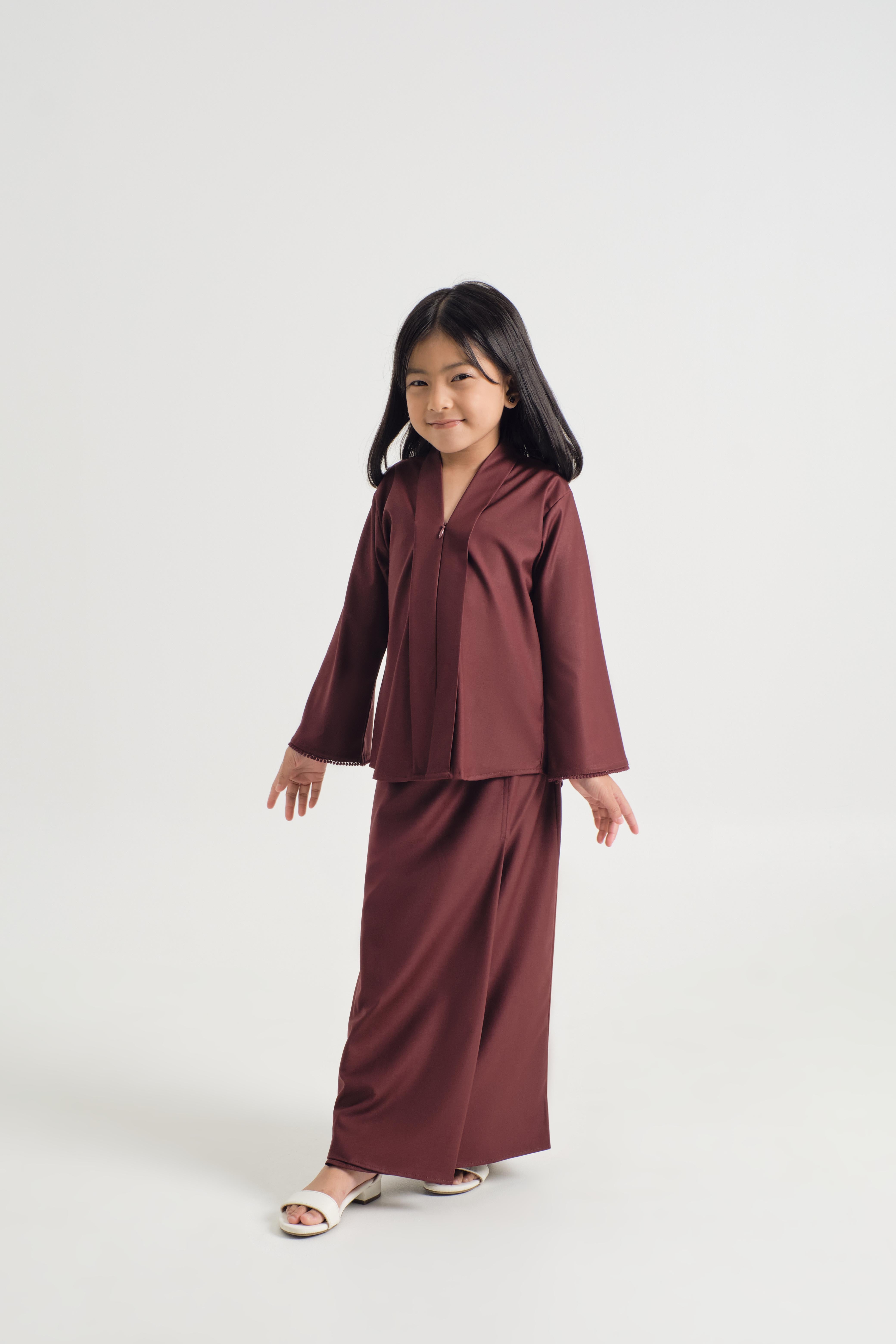 Patawali Girl Kebaya - Burgundy Red