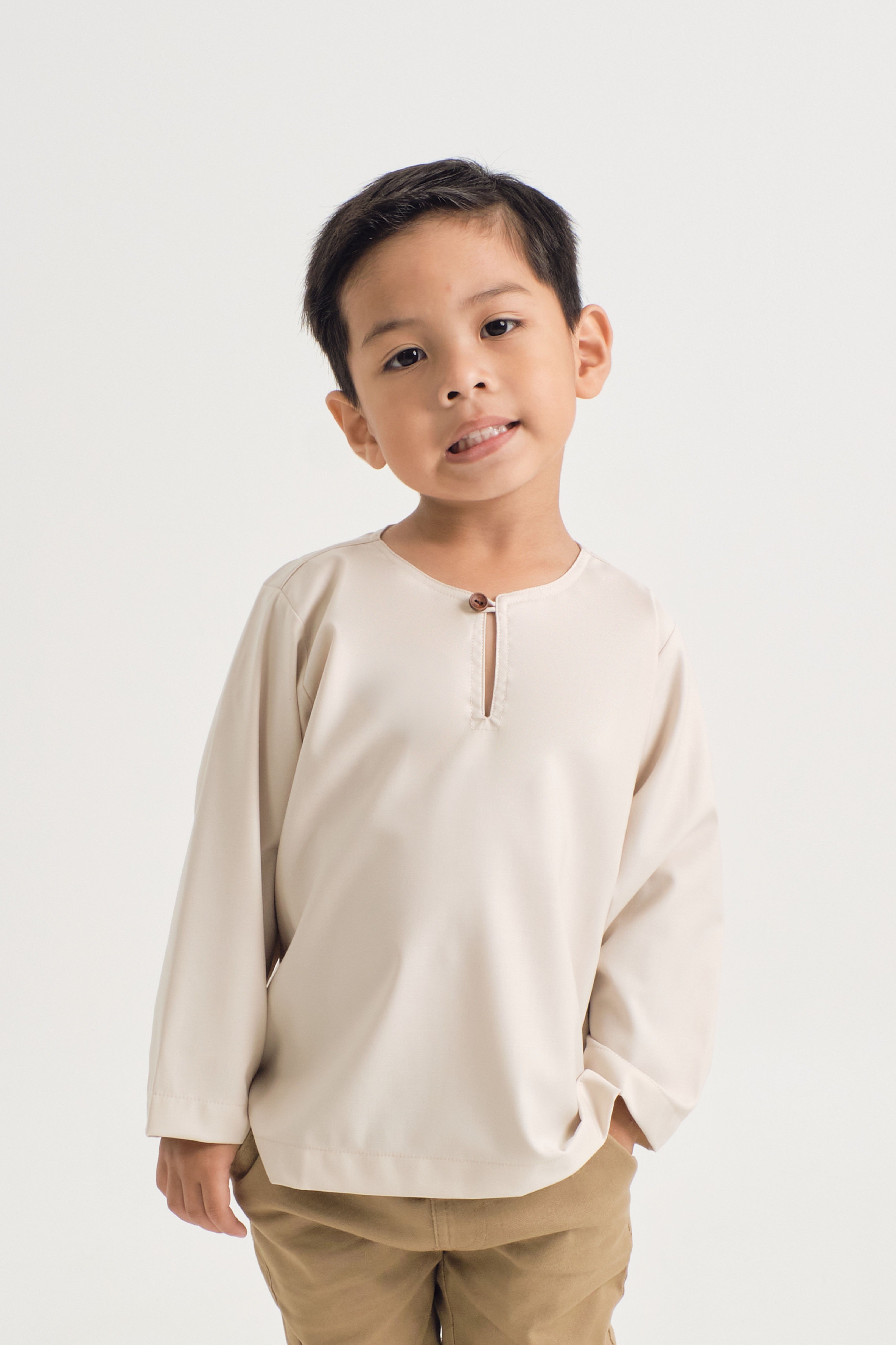 Patawali Boys Top - Ecru Beige