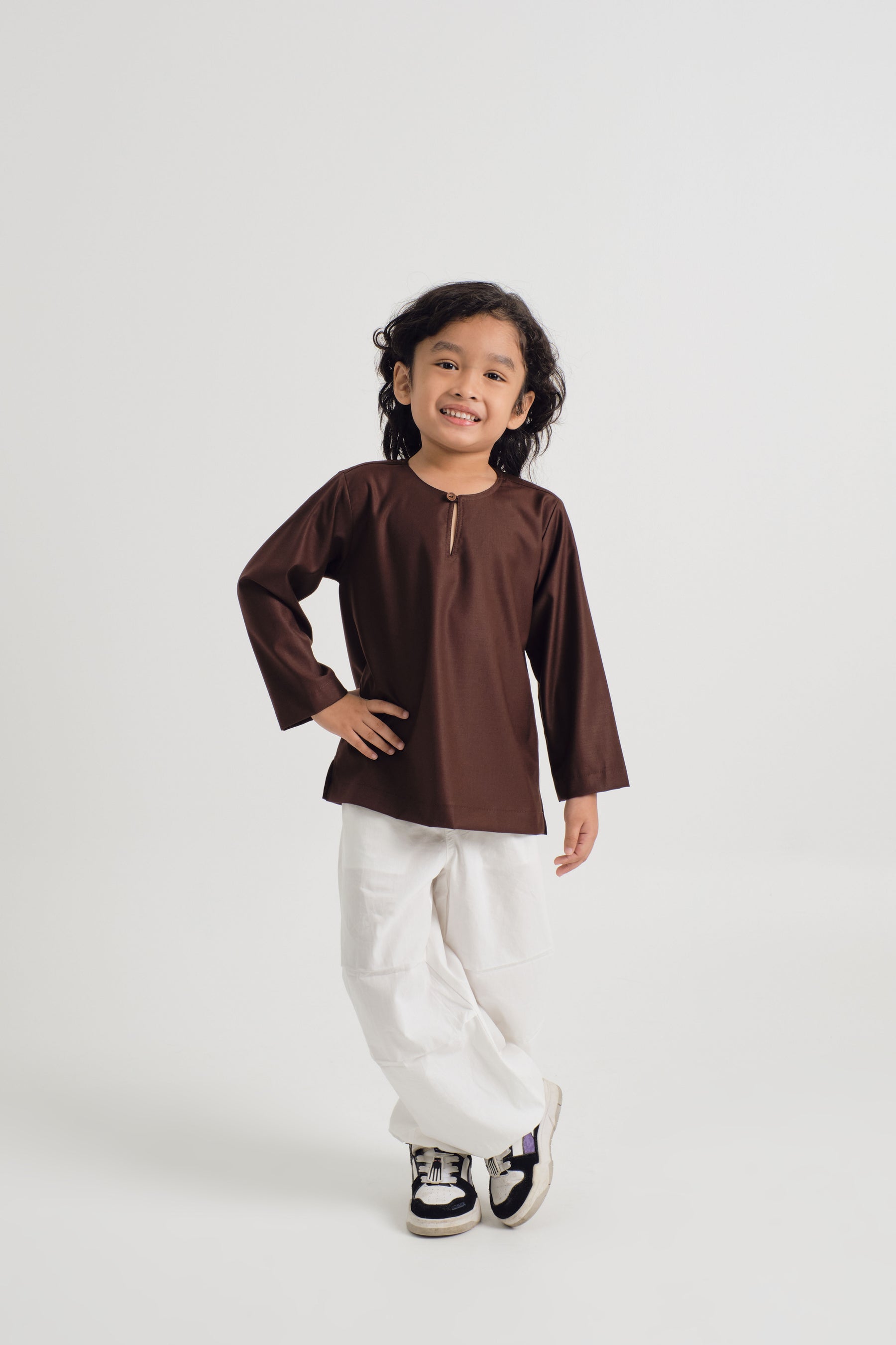 Patawali Boys Top - Dark Brown