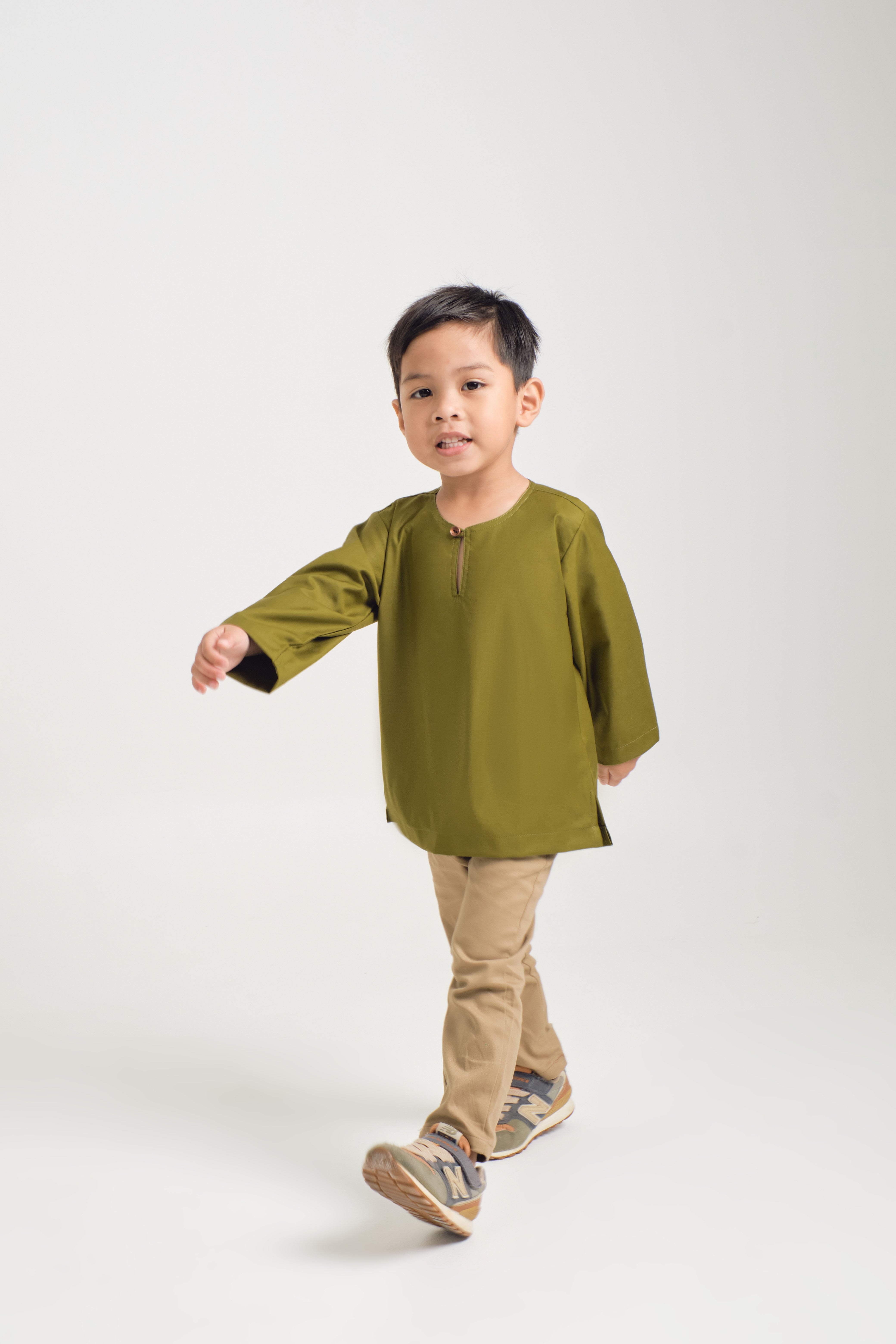 Patawali Boys Top - Olive Green