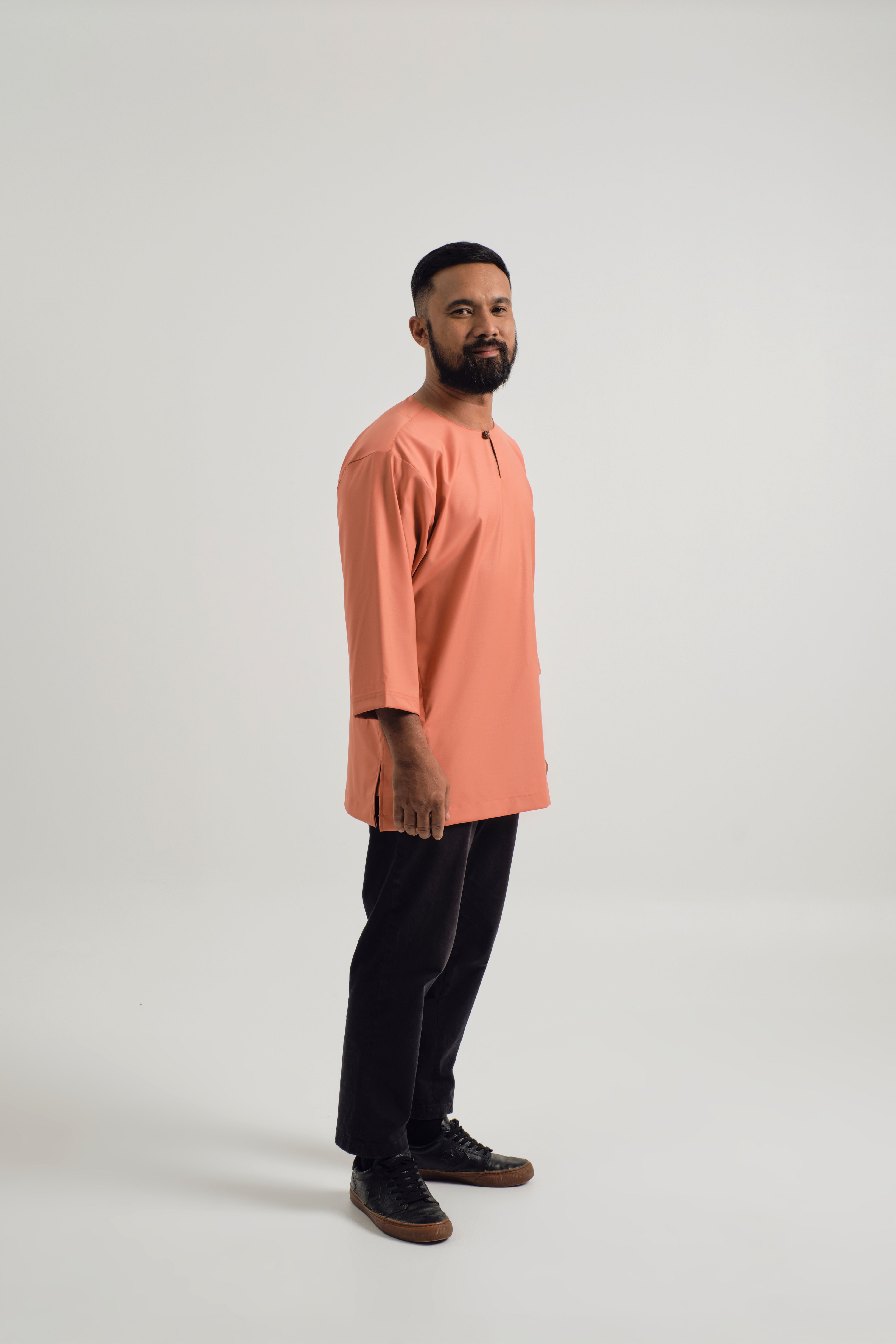 Patawali Three Quarter Sleeve Top - Pumpkin