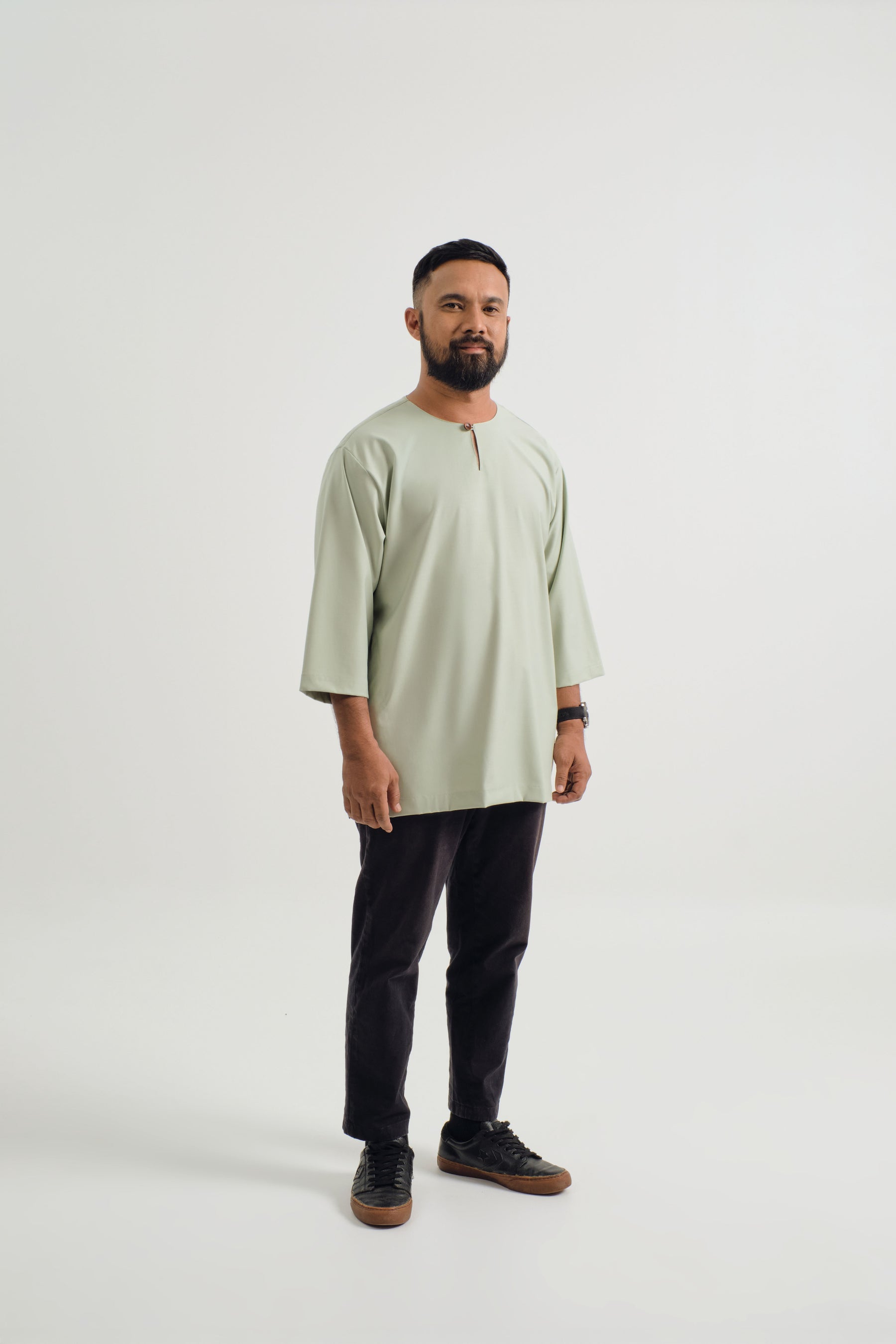 Patawali Three Quarter Sleeve Top - Mint Green