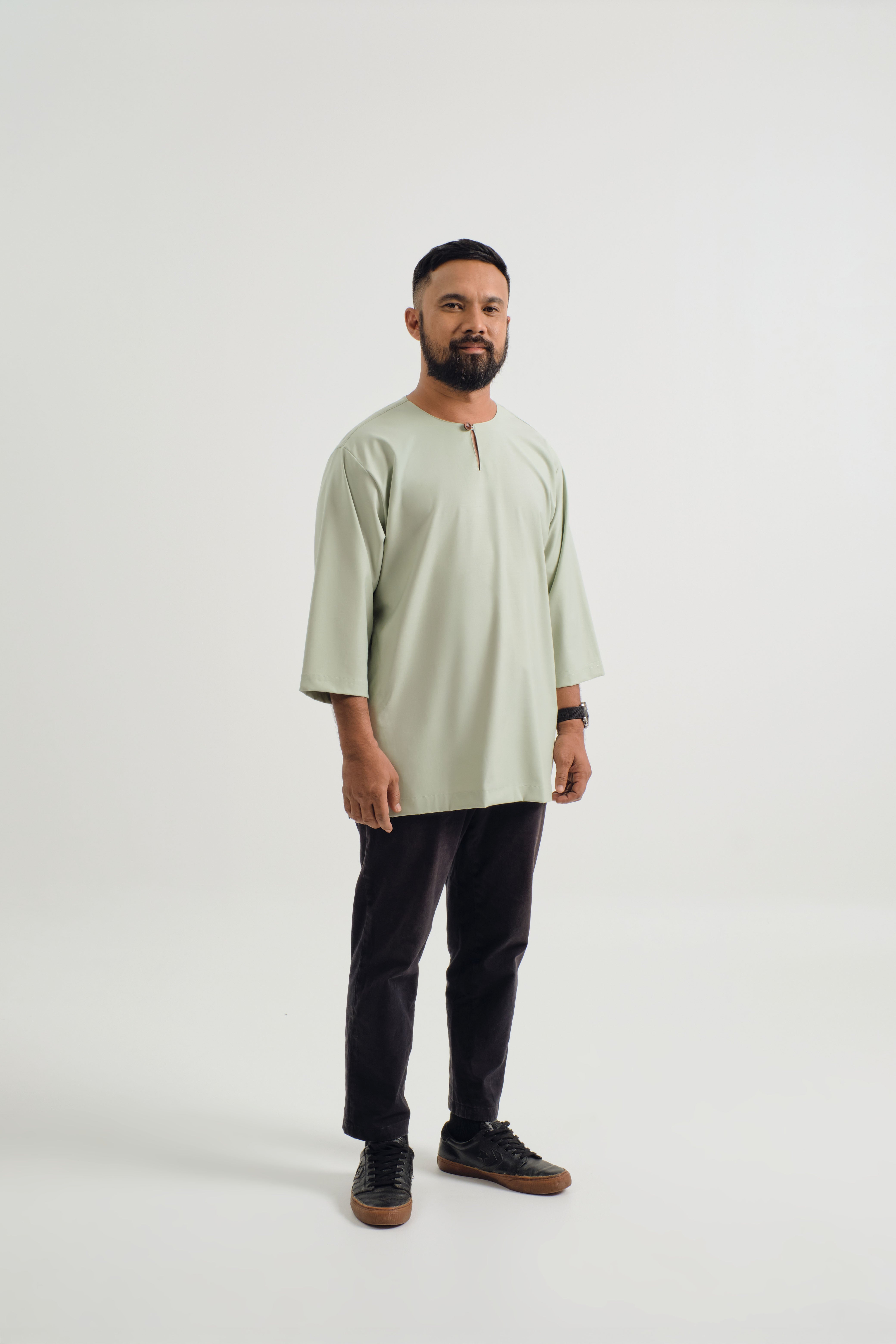 Patawali Three Quarter Sleeve Top - Mint Green