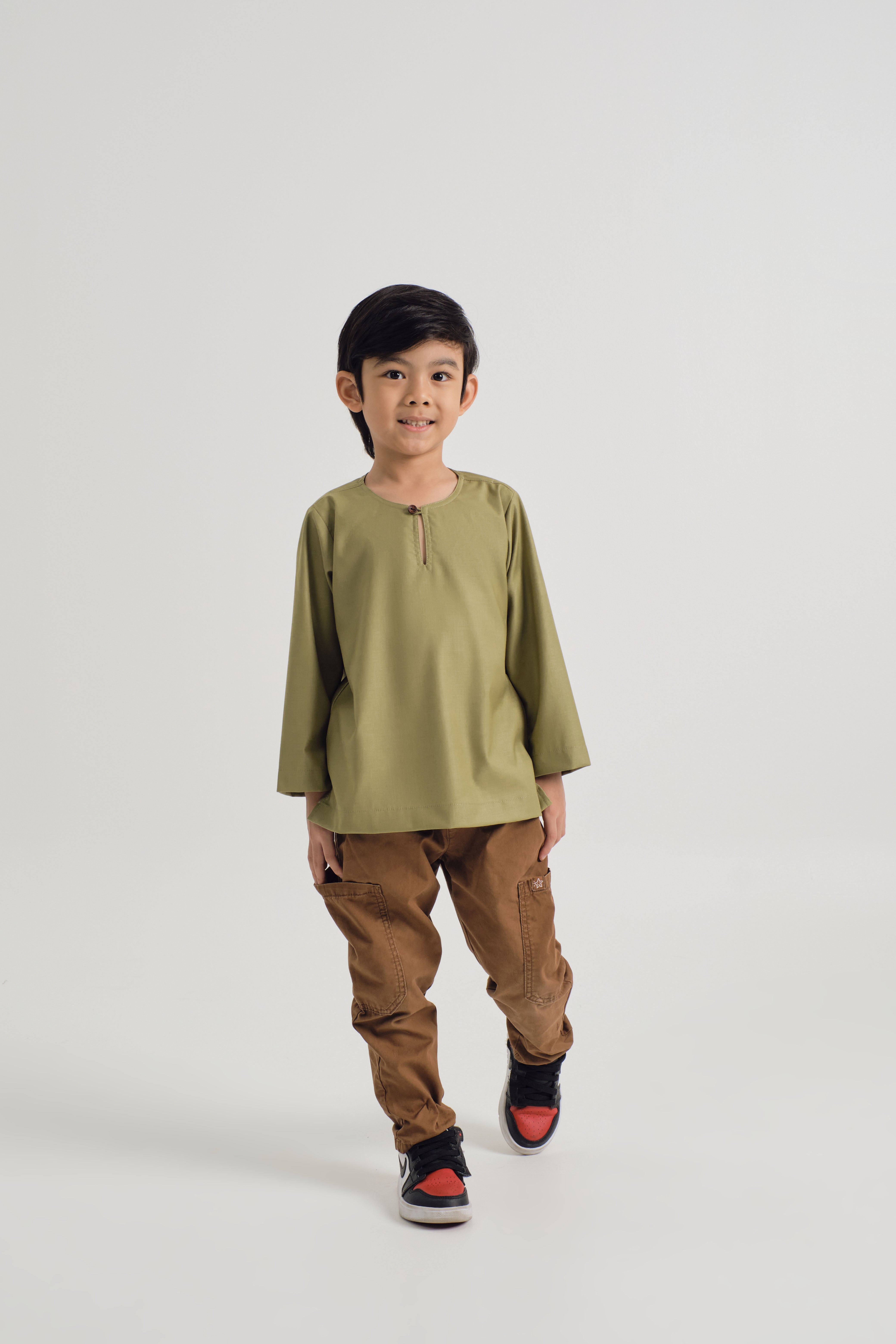 Patawali Boys Top - Moss Green