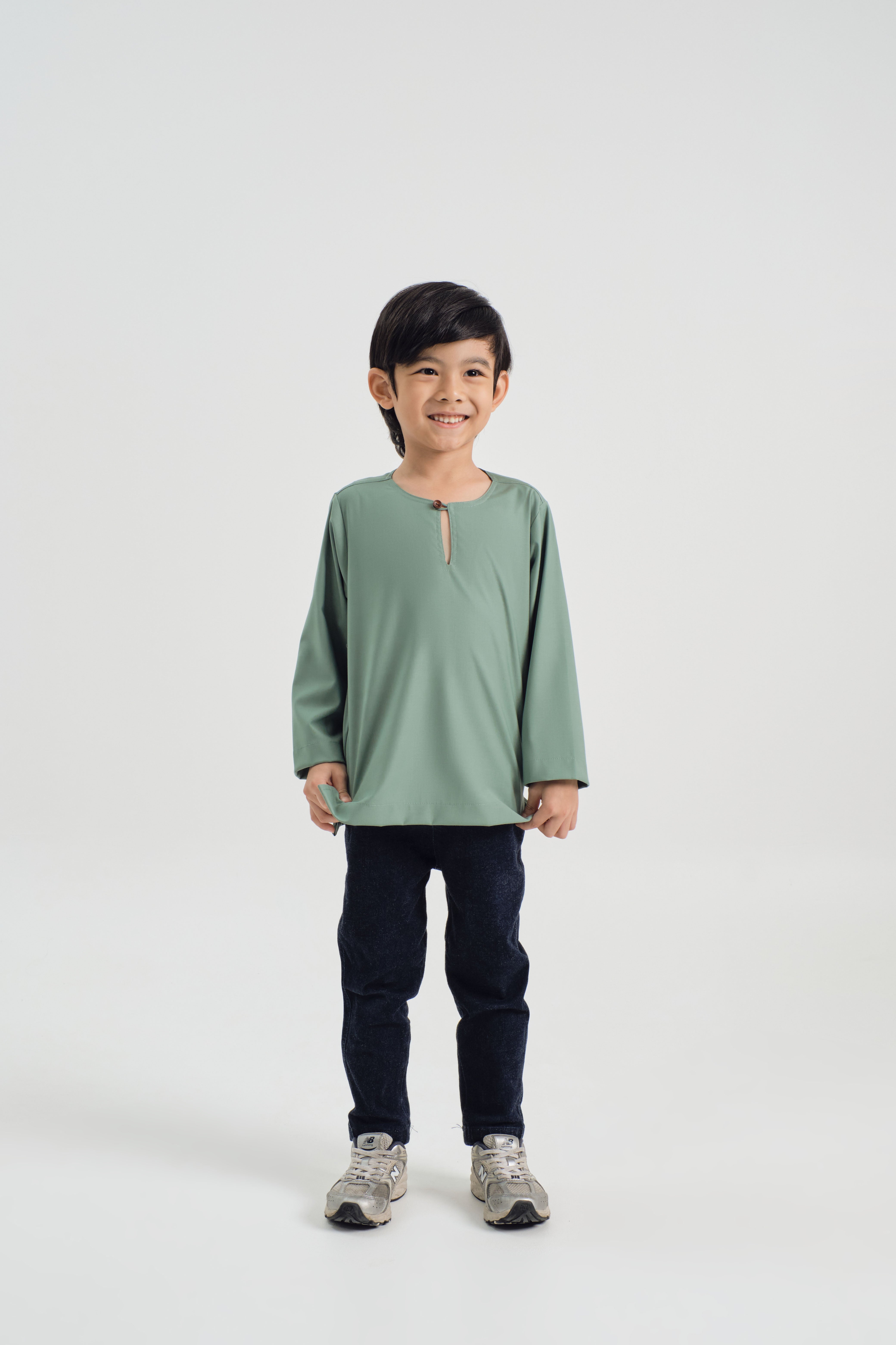 Patawali Boys Top - Soft Teal Green