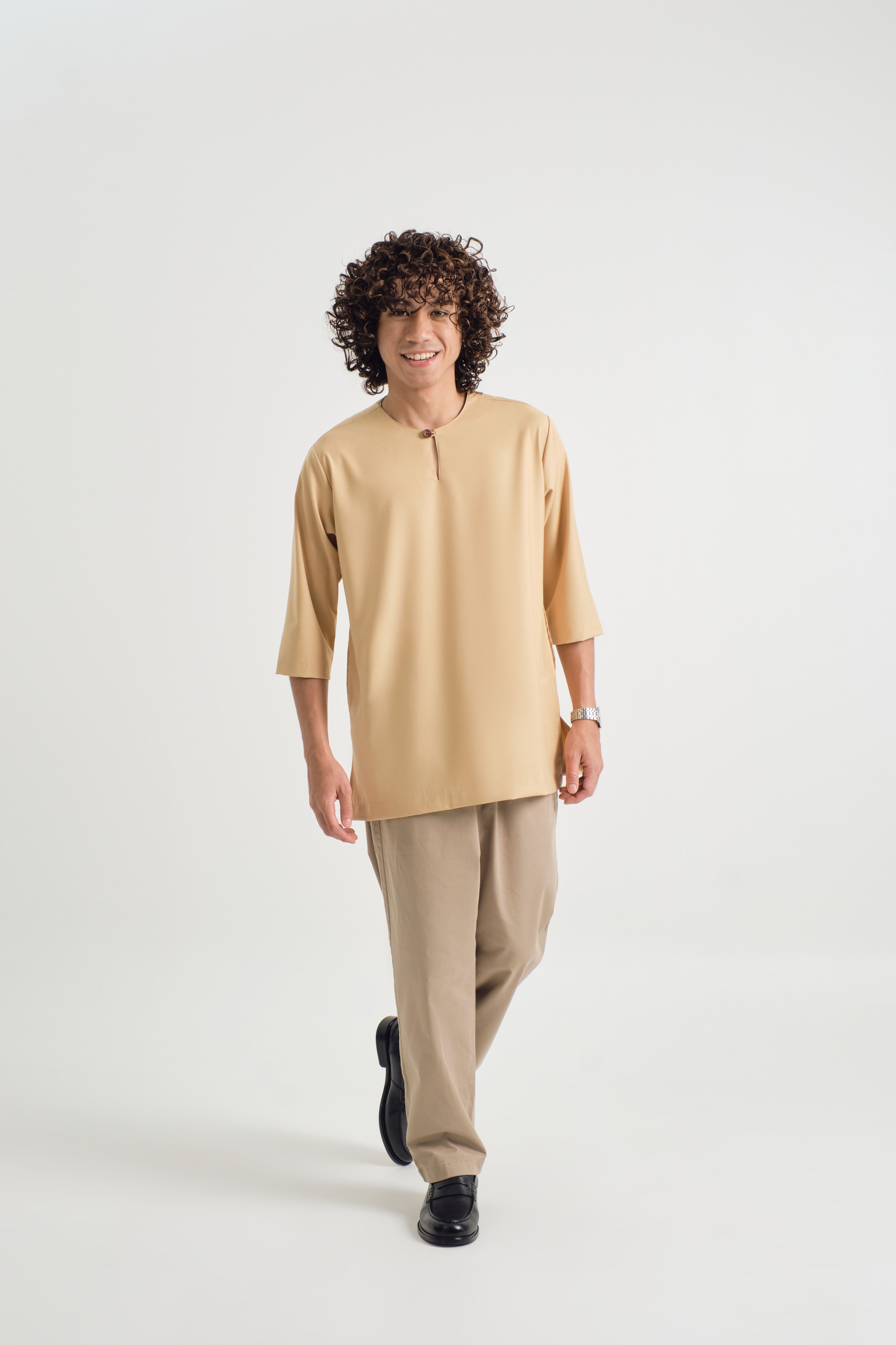 Patawali Three Quarter Sleeve Top - Golden Rod