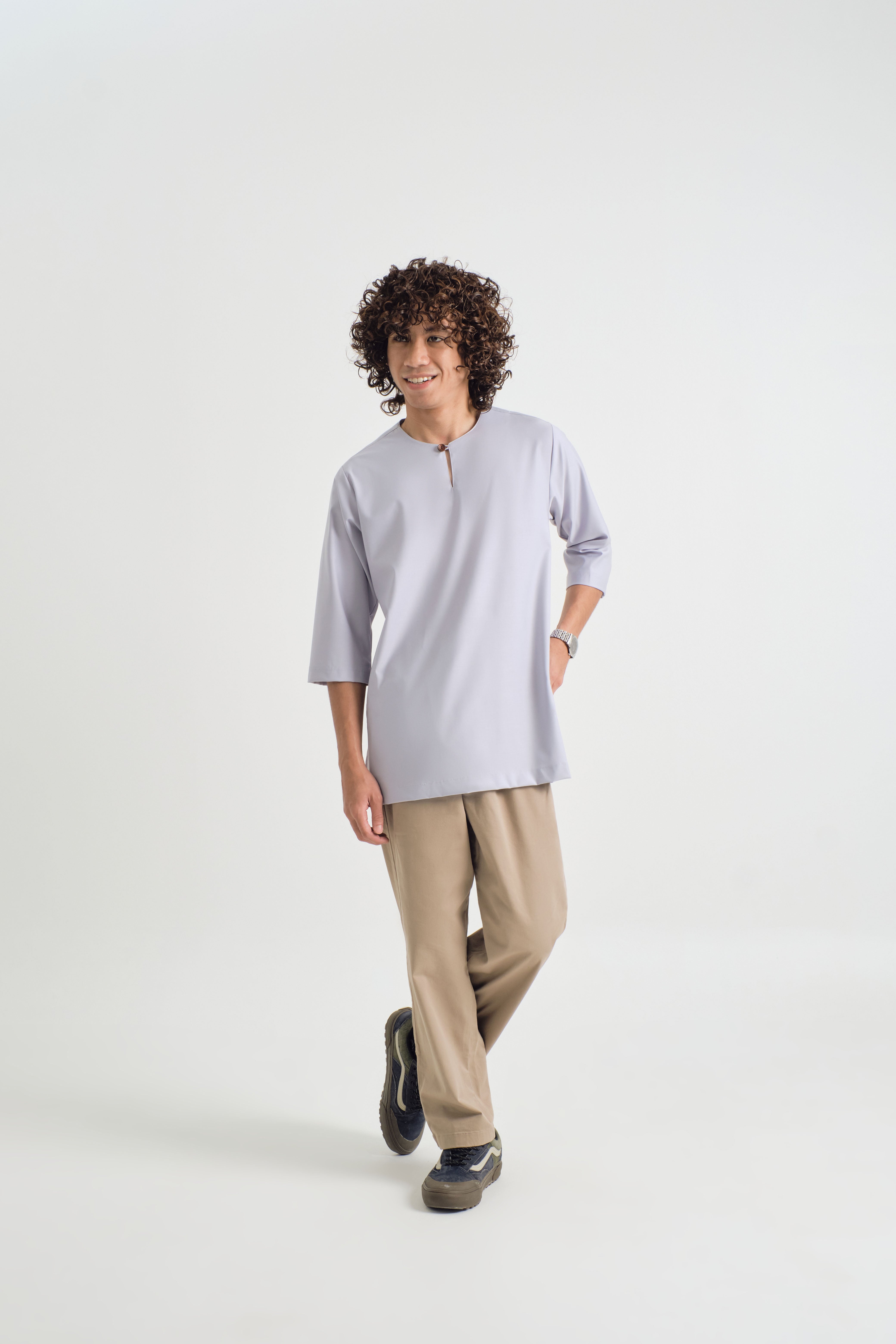 Patawali Three Quarter Sleeve Top - Pale Plum