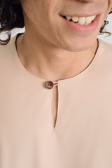 Patawali Three Quarter Sleeve Top - Soft Peach