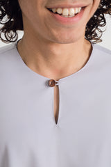 Patawali Three Quarter Sleeve Top - Pale Plum