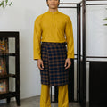 Patawali Baju Melayu Cekak Musang Honey Yellow 