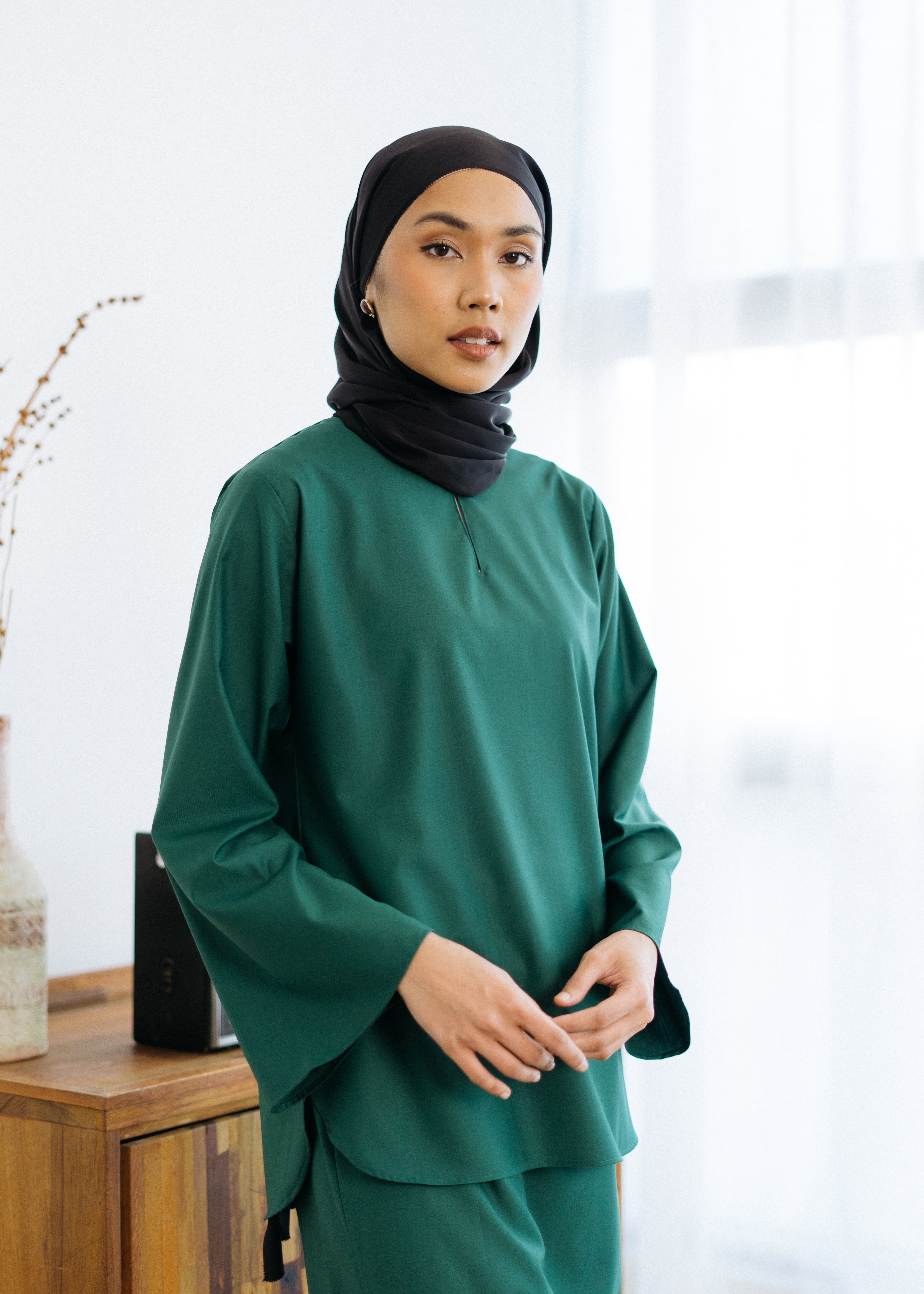 Patawali Baju Kurung Emerald Green