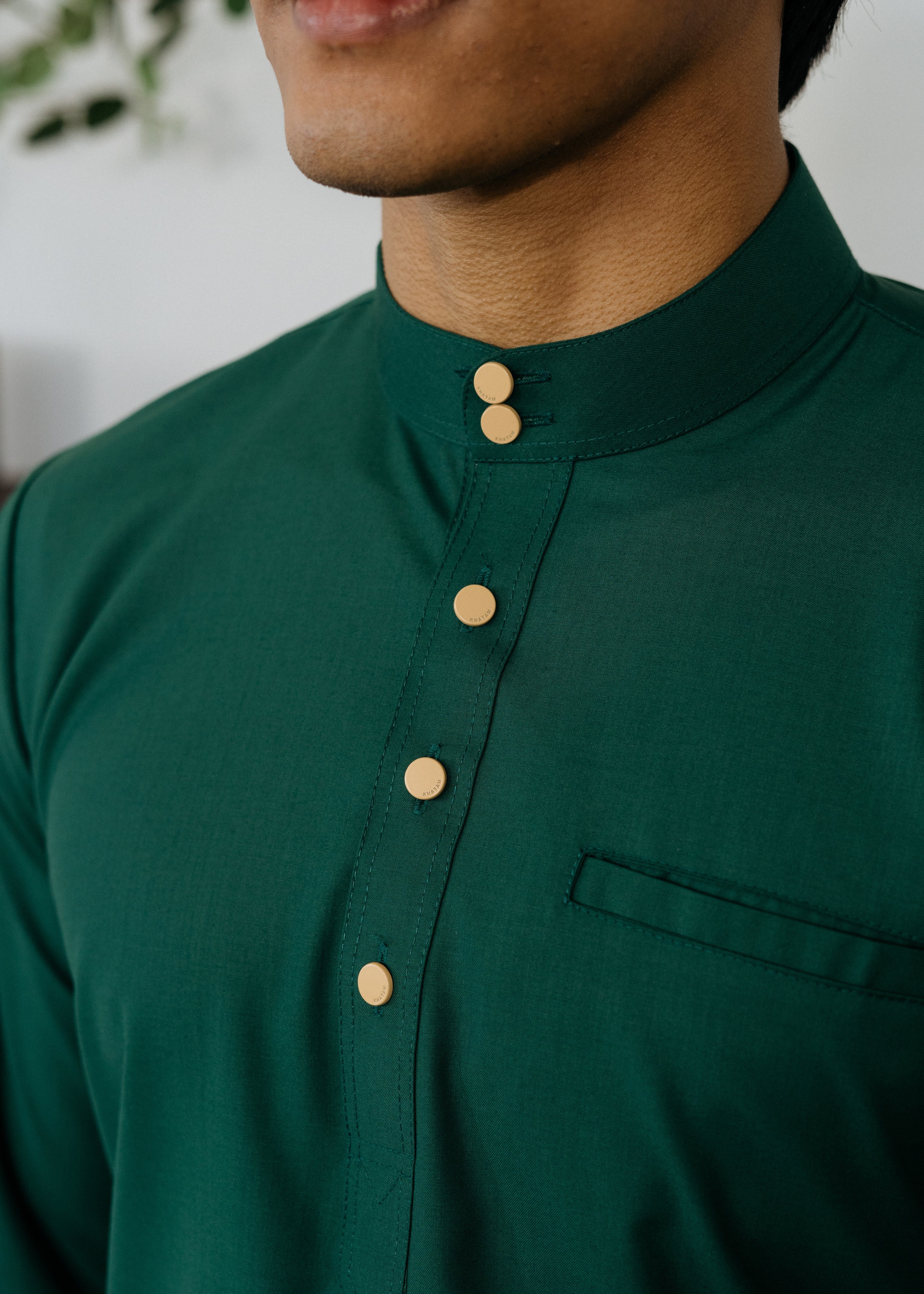Patawali Baju Melayu Cekak Musang Emerald Green