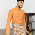 Patawali Baju Melayu Cekak Musang Copper Brown