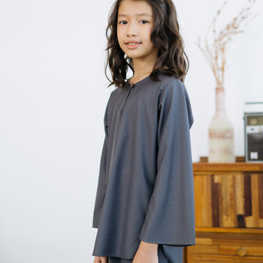 Patawali Girls Baju Kurung - Iron Grey