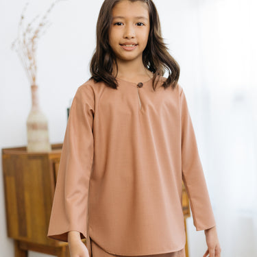 Patawali Girls Baju Kurung - Almond Brown