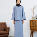 Patawali Baju Kurung Steel Grey