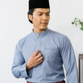 Patawali Baju Melayu Cekak Musang Steel Grey