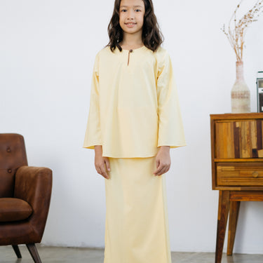 Patawali Girls Baju Kurung - Soft Yellow