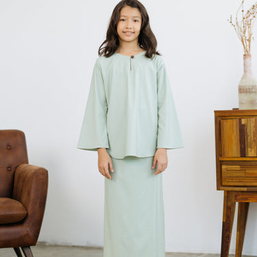 Patawali Girls Baju Kurung - Mint Green