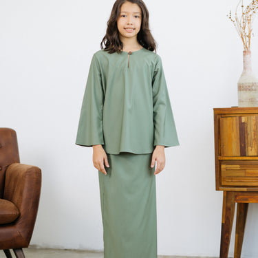 Patawali Girls Baju Kurung - Pickle Green