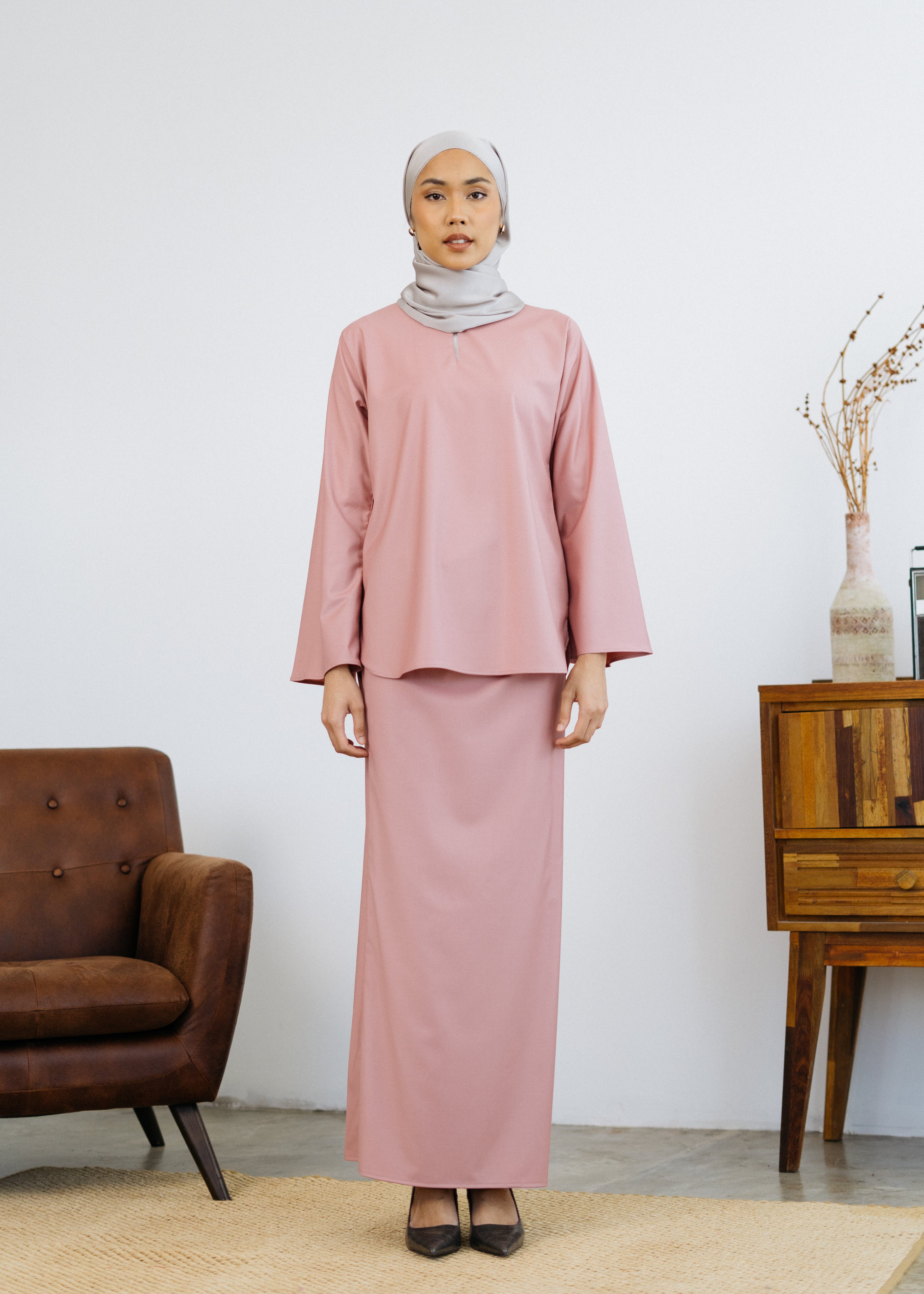 Patawali Baju Kurung - Dusty Pink – KHATAM