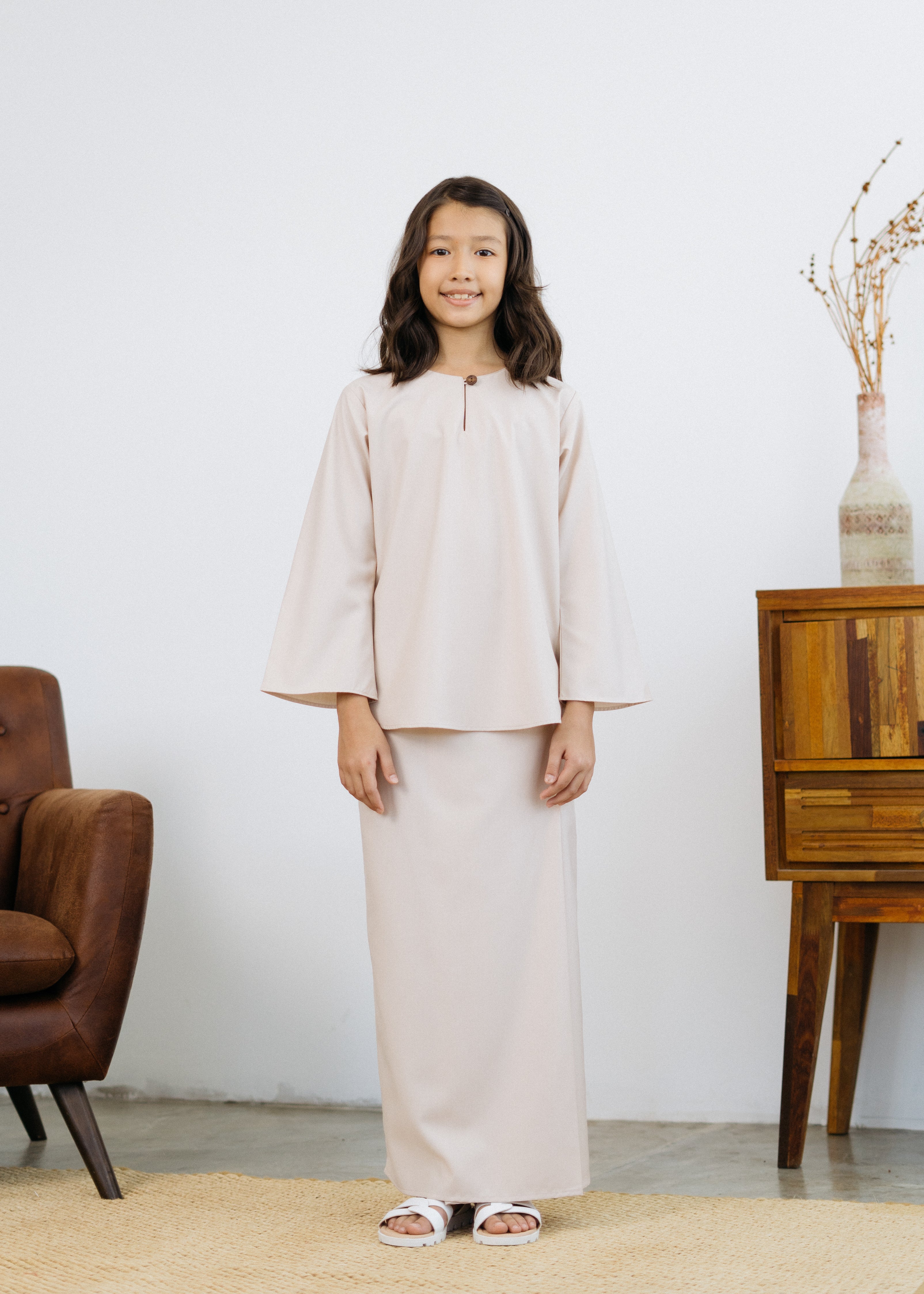 Ragam Raya Patawali Girls Baju Kurung - Beige