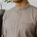 Patawali Baju Melayu Cekak Musang Coin Grey