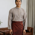 Patawali Baju Melayu Cekak Musang Coin Grey