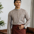 Patawali Baju Melayu Cekak Musang Coin Grey