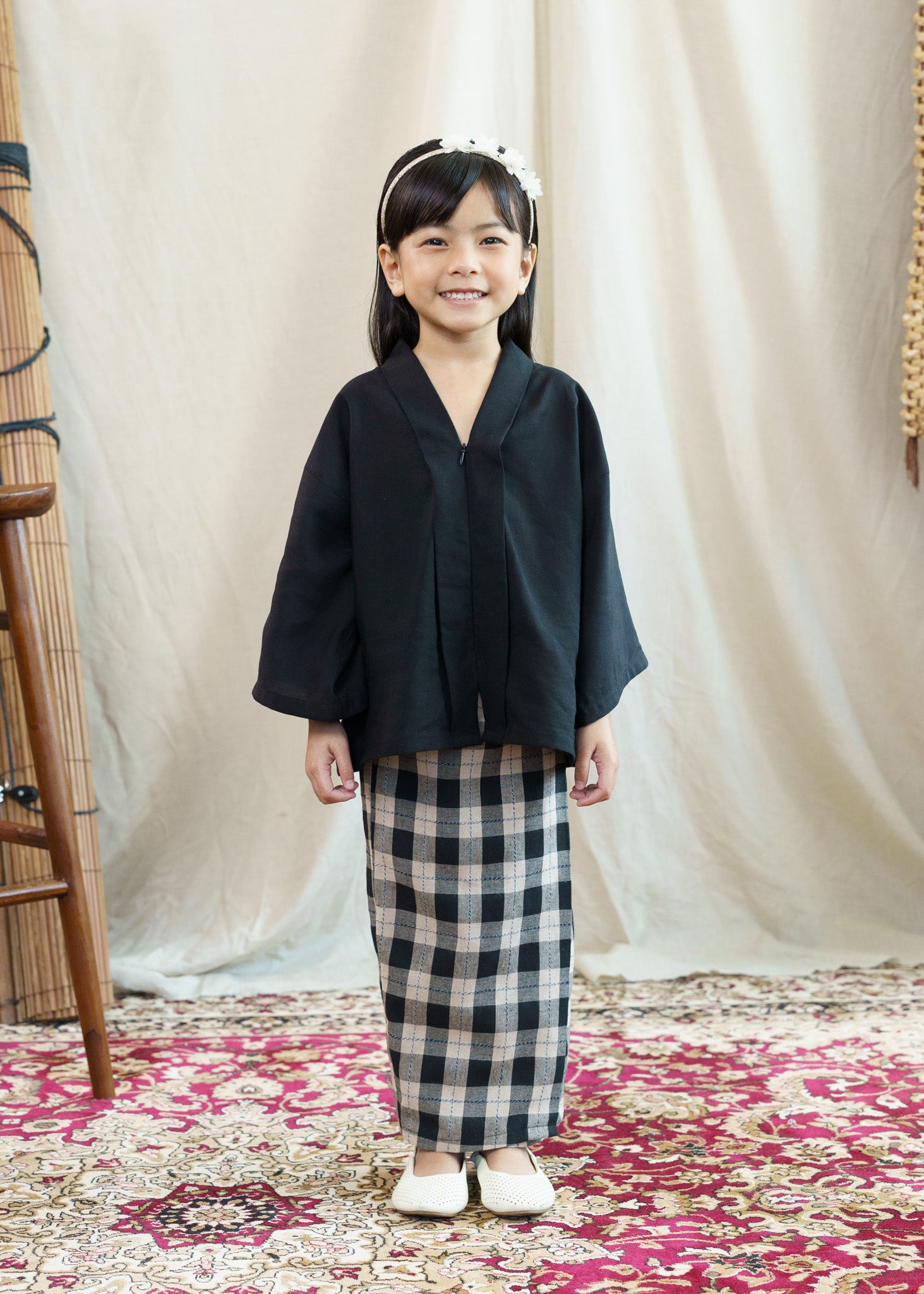 Mansoor Girls Kebaya - Black