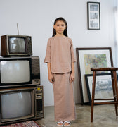 Lajor Girls Baju Kurung Sand Beige