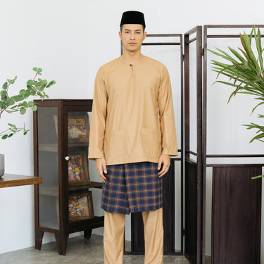 Patawali Baju Melayu Teluk Belanga - Tan Brown