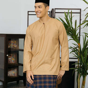 Patawali Baju Melayu Teluk Belanga - Tan Brown