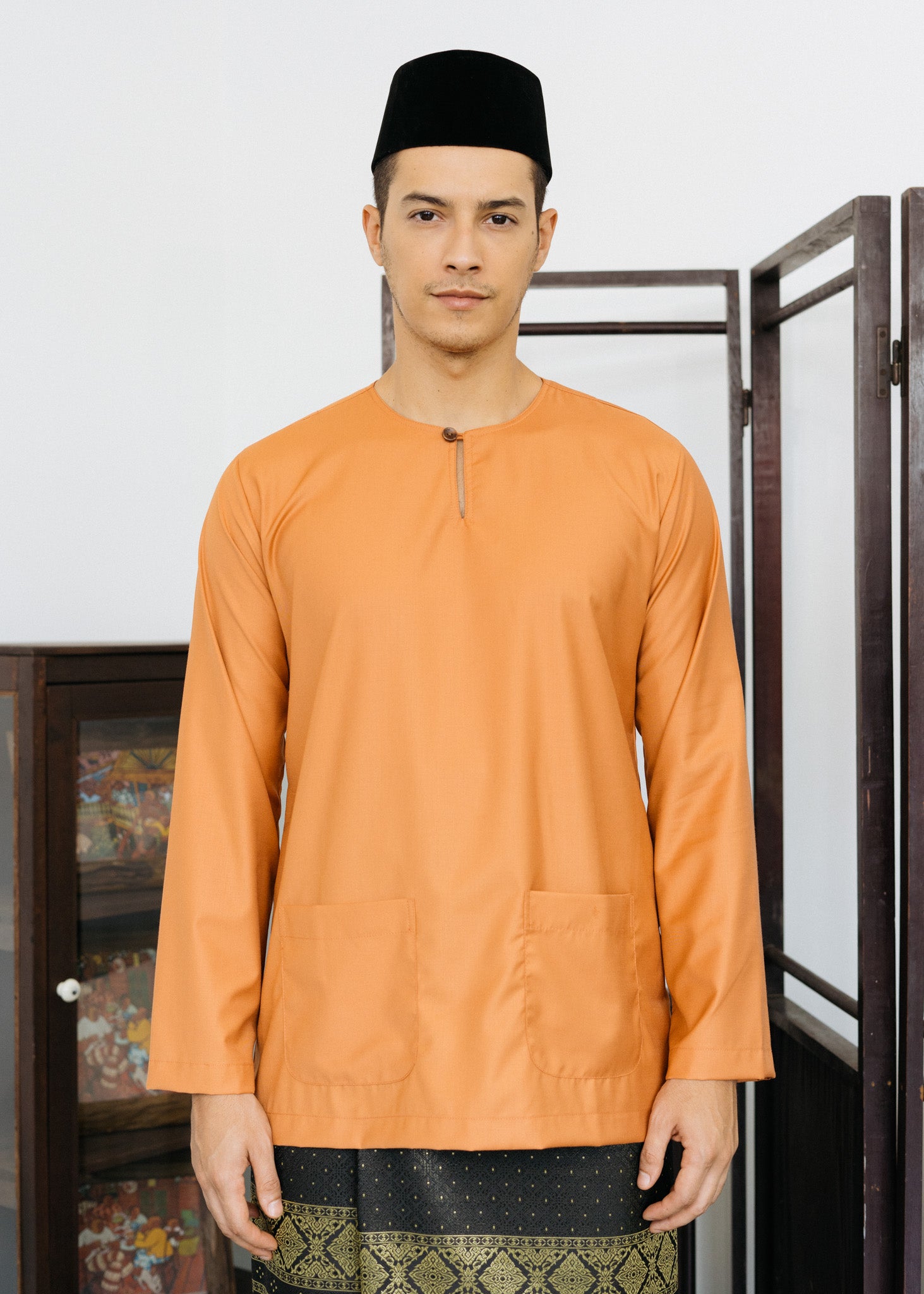 Patawali Baju Melayu Teluk Belanga - Copper Brown